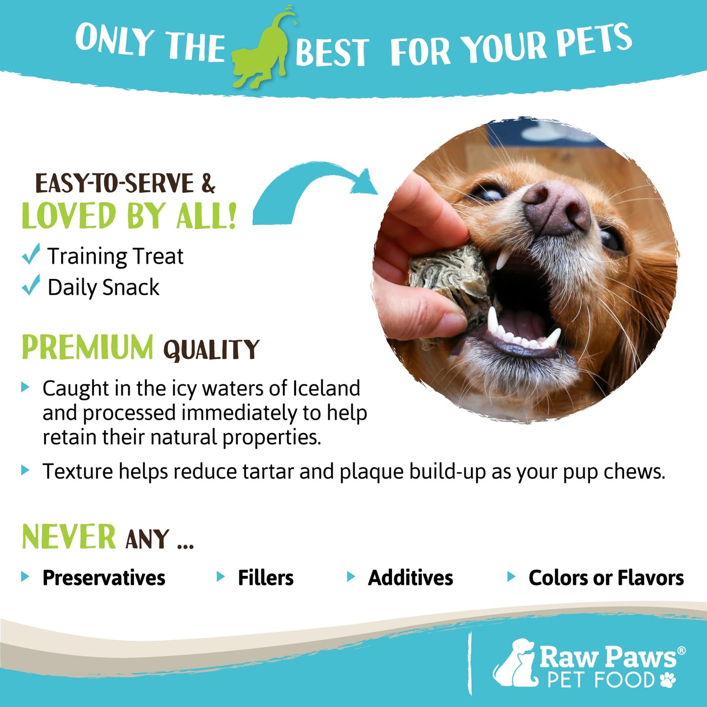 Raw Paws Cod Skin Dog Treats, 5-oz (Cubes) - Crunchy Cod Skins for Dogs - Fish Skin for Dogs