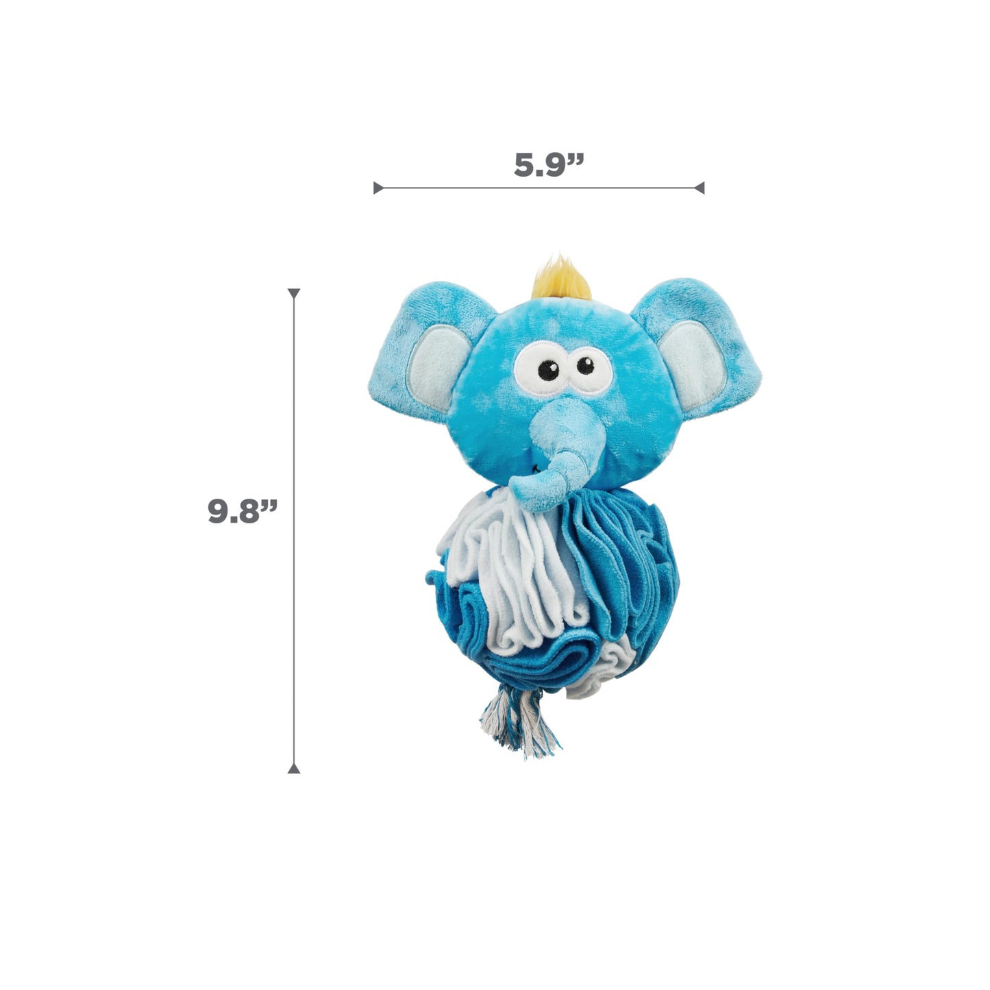 Outward Hound by Nina Ottosson Stuff N' Snuffle Plush Snuffle Ball Dog Puzzle, Elephant, Blue