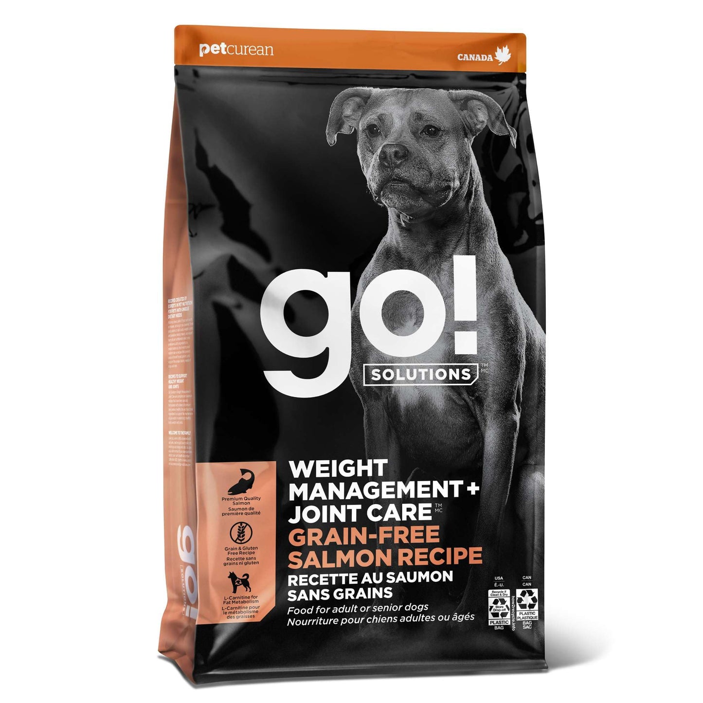 Go! Solutions Weight Management + Joint Care, Grain-Free Dry Dog Food, Salmon Adult and Senior Recipe, 3.5 lb Bag