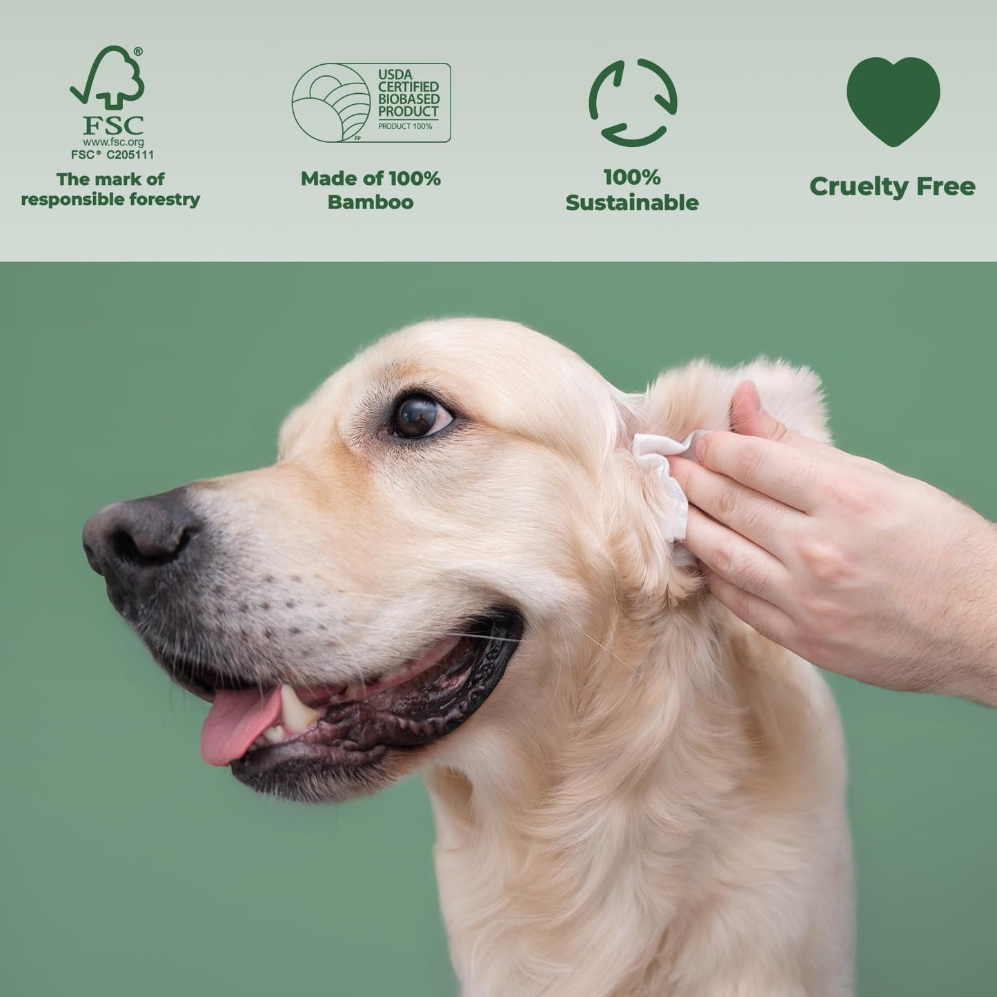 ATIFBOP Dog Wipes for Paws and Bum, Hypoallergenic Pet Grooming Wipes Natural and Gental, 400 Wipes for Cleaning & Grooming Moisturizing Coconut