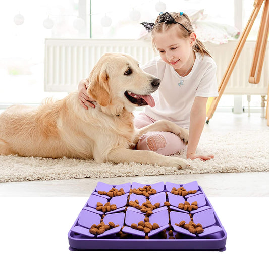 Femont Silicone Snuffle Mat for Small Dogs Puppy Cat Slow Down Eating,Slow Feeder Lick Mat for Dry Wet Food for Pet Training Smell,Encourages Natural Foraging Skill,Relieving Stress