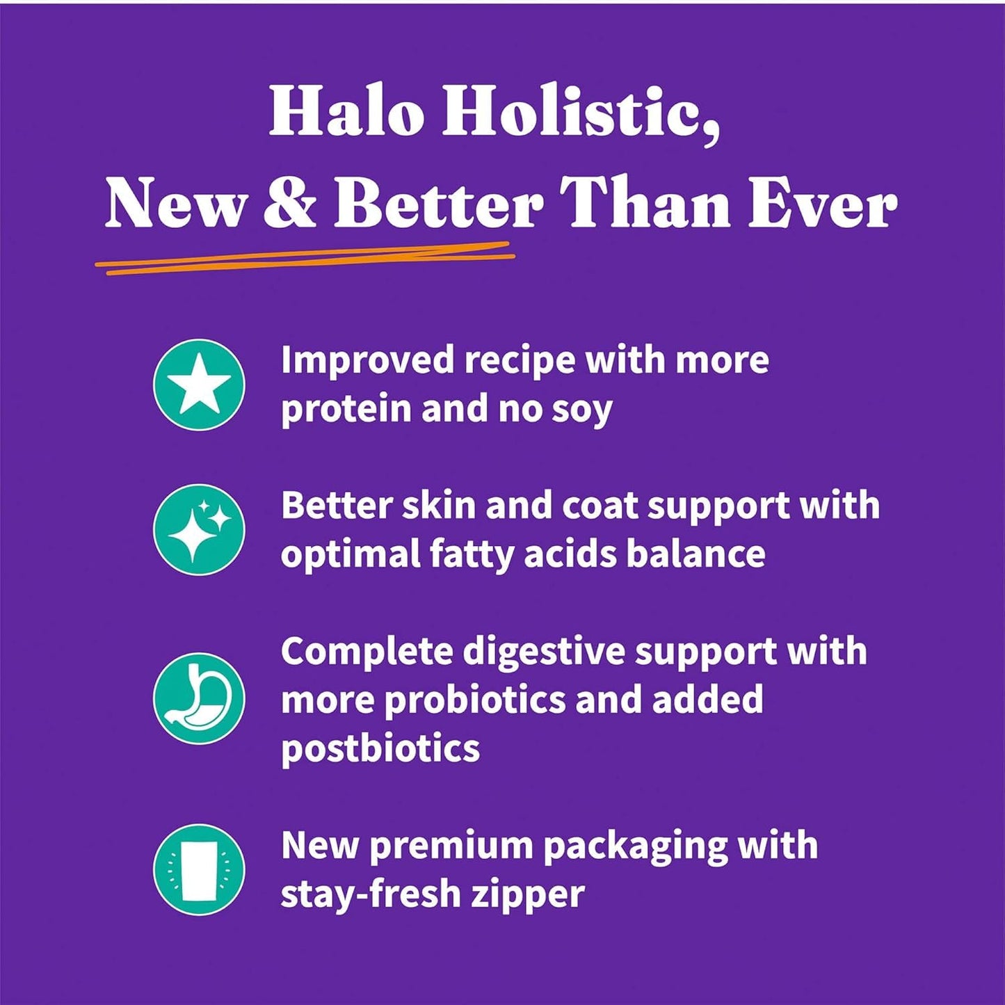 Halo Holistic Vegan Dog Food, Plant-Based Recipe with Kelp, Dry Dog Food, Complete Digestive Health, Kibble for Adult Dogs, 21 lb Bag