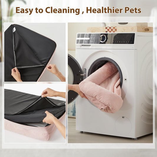 BFPETHOME Dog Beds for Small Dogs, Washable Dog Bed with Sides, Orthopedic Small Sized Soft Mats with Removable Cover & Waterproof Pet Mat for Pet