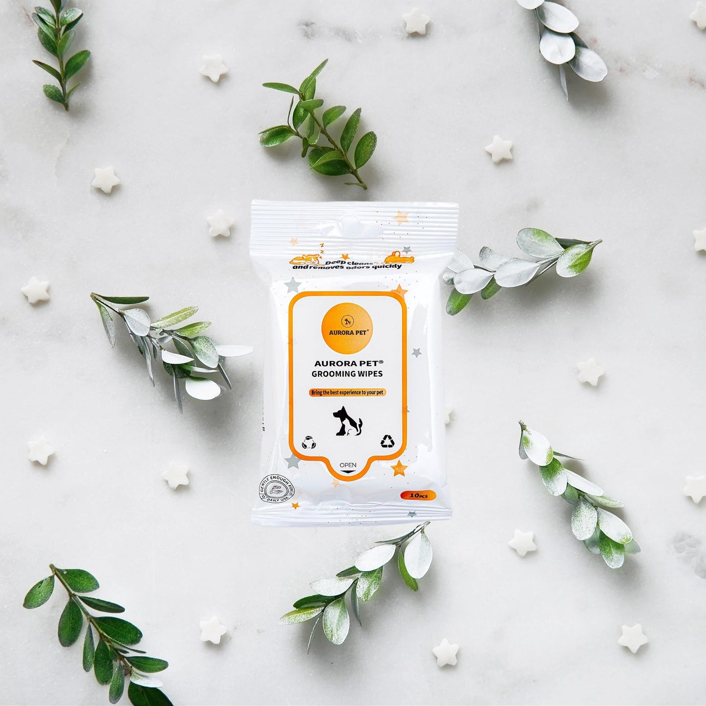 Aurora Pet Variety Pack (6) Power Bites Grain Free Dog Treats (2) Chicken (2) Beef (2) Turducken [6-oz Bags] with AuroraPet Wipes