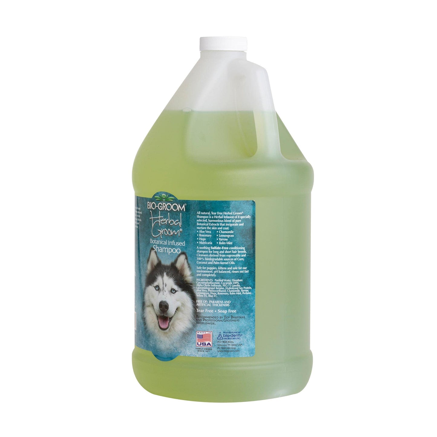 Bio-Groom Herbal Groom Dog Shampoo - Tearless Puppy Shampoo, All-Natural, Dog Bathing Supplies, Cruelty-Free, Cat & Dog Grooming Supplies, Made in USA, Tear-Free Dog Products-1 Gallon