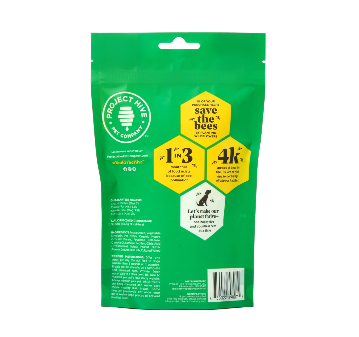 Dental Treats for Dogs Ñ Healthy, Non-GMO Project Verified, Natural Peanut Butter Flavored, Natural, Vegetarian Chews, Made in The USA (Chew Sticks, Large Breeds)