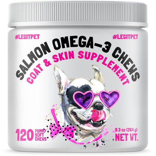 WagWell Ahiflower Omega Oil Dog Chews, Mobility & Calming Chews Bundle - Skin, Coat, Hip and Joint Supplement for Dogs - Anxiety Relief