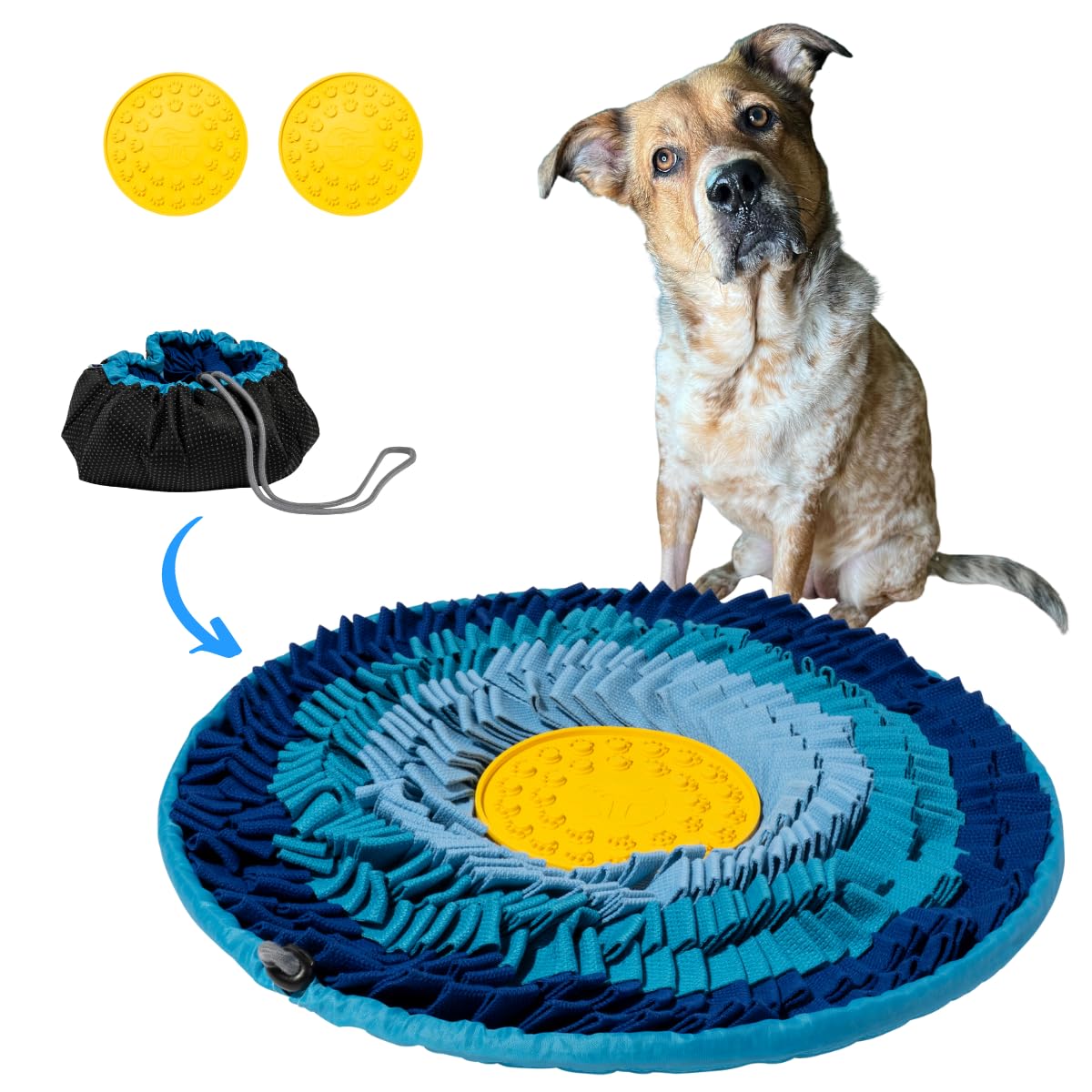 Simply Stellar Snuffle Mat for Dogs, Lick Mat for Dogs, 2 in 1 Dog Sniffing Mat and Lick Mat Combo, Pet Enrichment Toy Puzzle, Slow Feeder, Portable, Non-Slip