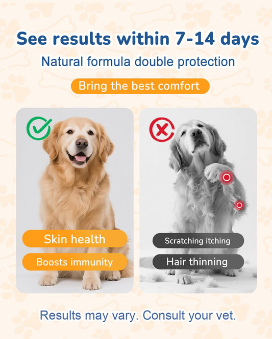 Dog Allergy Chews 260Ct - 23oz Dog Supplements for Itchy Skin and Paw Licking, USA Lab Formula with Probiotics, Natural Allergy Immune Support for Dogs