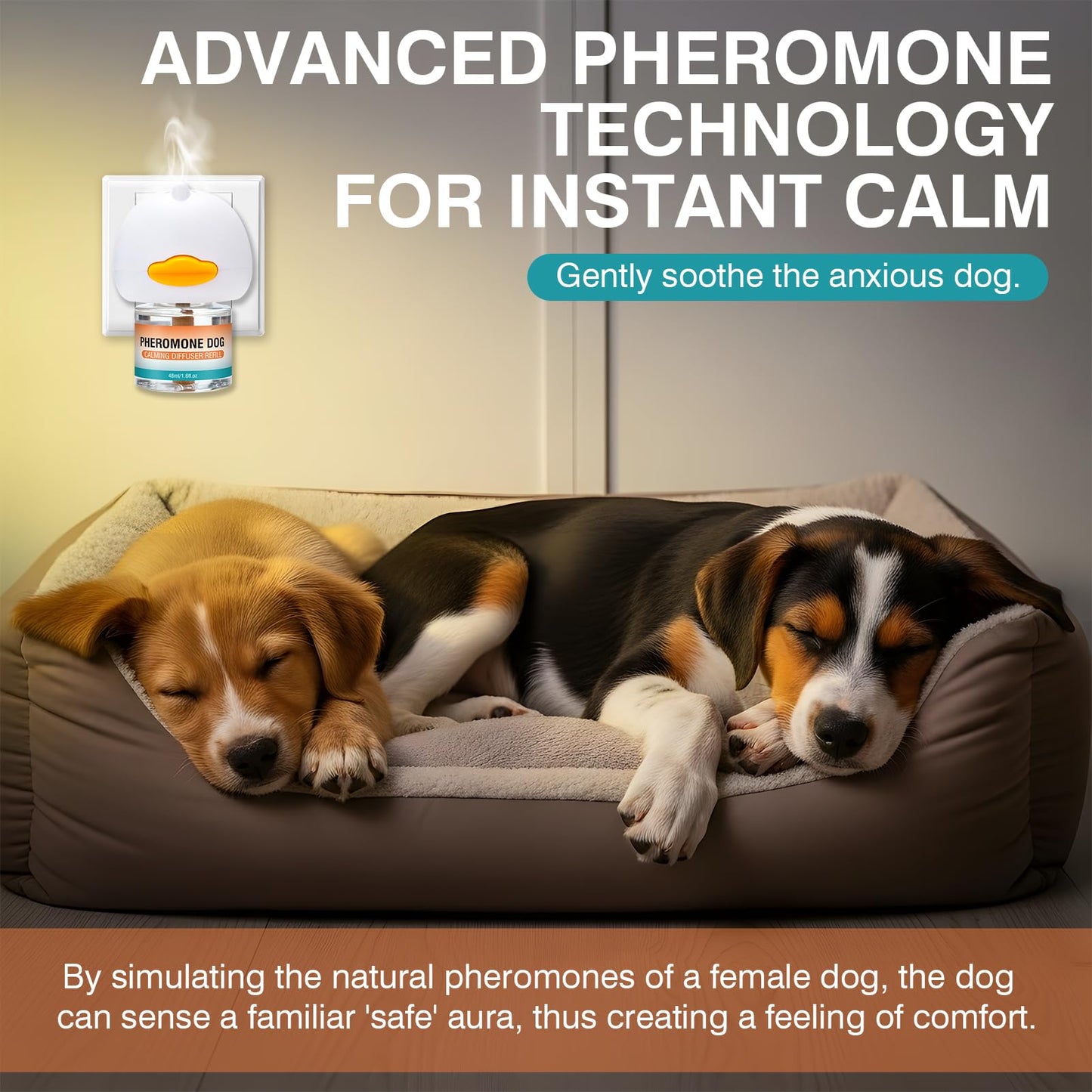 JTEWZX Advanced Kit Appeasing Pheromone Diffuser forFighting Barking Stress Dog Calming Pheromones Diffuser
