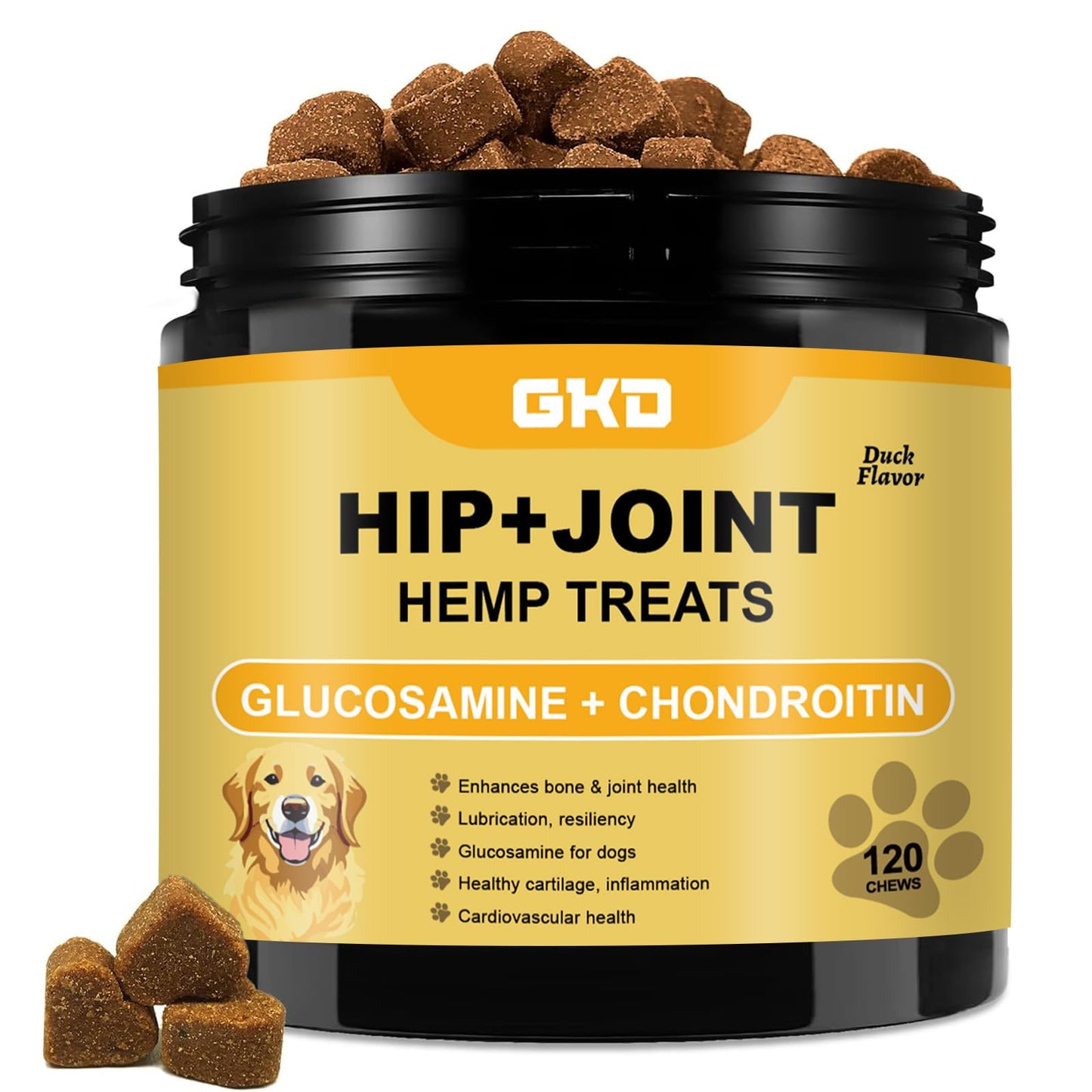 Joint Supplement for Dogs - Joint Chews for Dogs 100% Natural Ingredients, Glucosamine Chondroitin Bone Hip and Joint Supplement Dogs Aid with Relief Arthritis Pain, Care Mobility Bites Treats