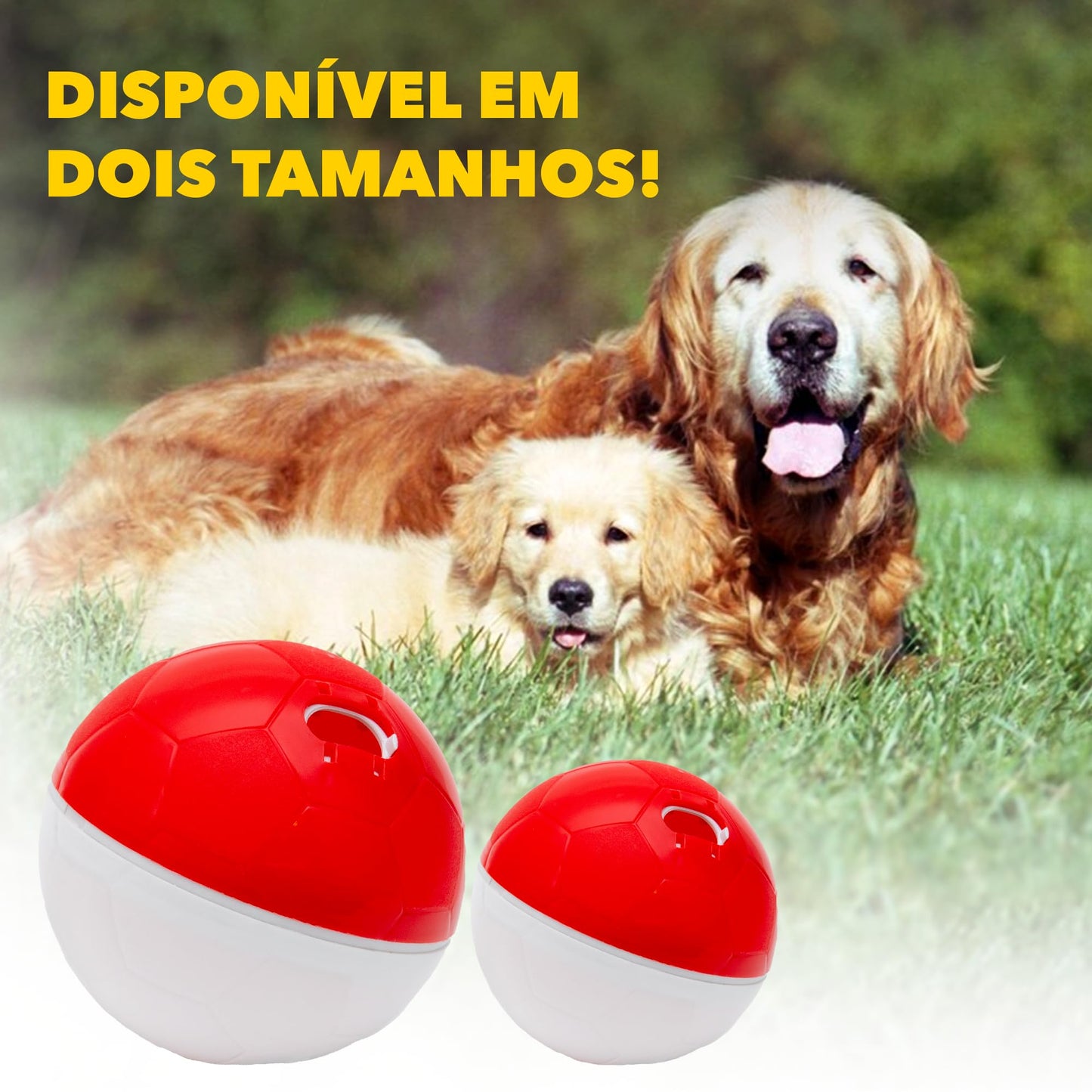 amicus - Crazy Ball Treat Dispenser, Smart Dog Treat Dispenser Ball - Pets Enrichment Toys - Dog Toys to Keep Them Busy - Slow Feeder - 300g/10.5 oz - Red/White