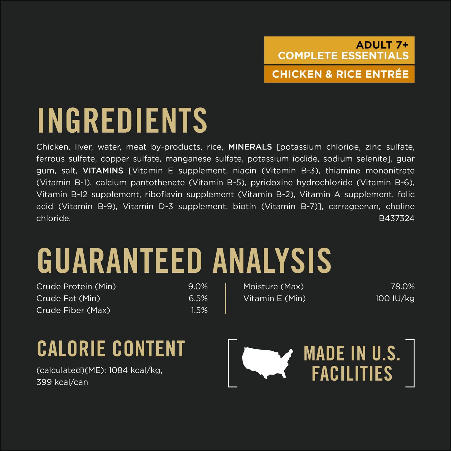 Purina Pro Plan Wet Dog Food For Senior Dogs Adult 7 Plus Chicken and Rice Entree Classic - (Pack of 12) 13 oz. Cans