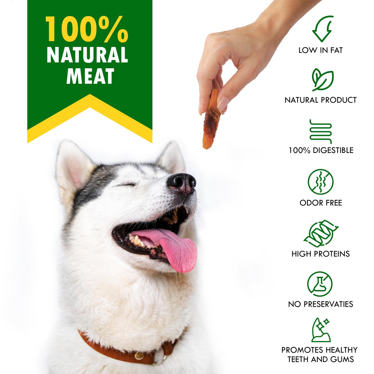 Dog Treats Sweet Potato Wrapped with Chicken 11 oz & Pet Natural Chew - Grain Free Dried Snacks in Bulk - Best Twists for Training Small & Large Dogs - Made for USA