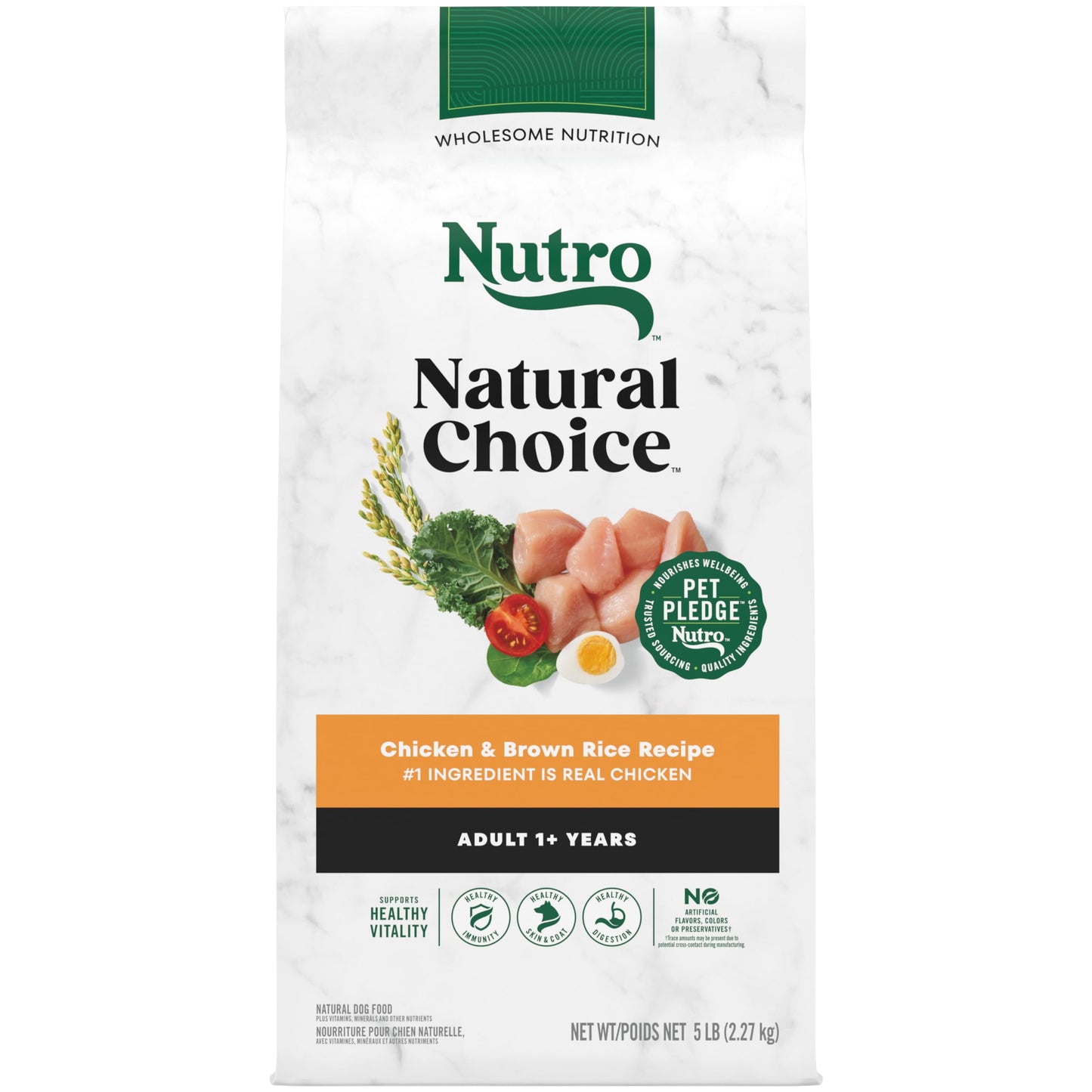 Nutro Natural Choice Adult Dry Dog Food, Chicken and Brown Rice Recipe, 5 lbs.