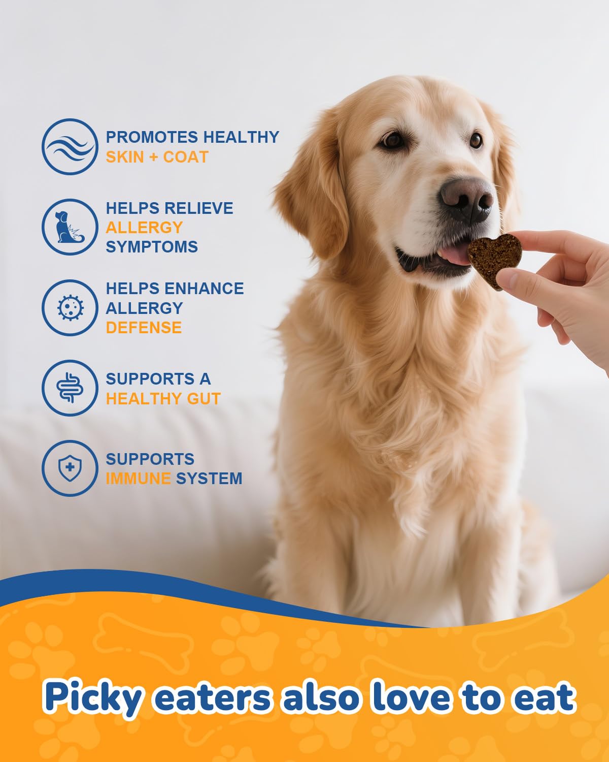 Dog Allergy Chews 260Ct - 23oz Dog Supplements for Itchy Skin and Paw Licking, USA Lab Formula with Probiotics, Natural Allergy Immune Support for Dogs