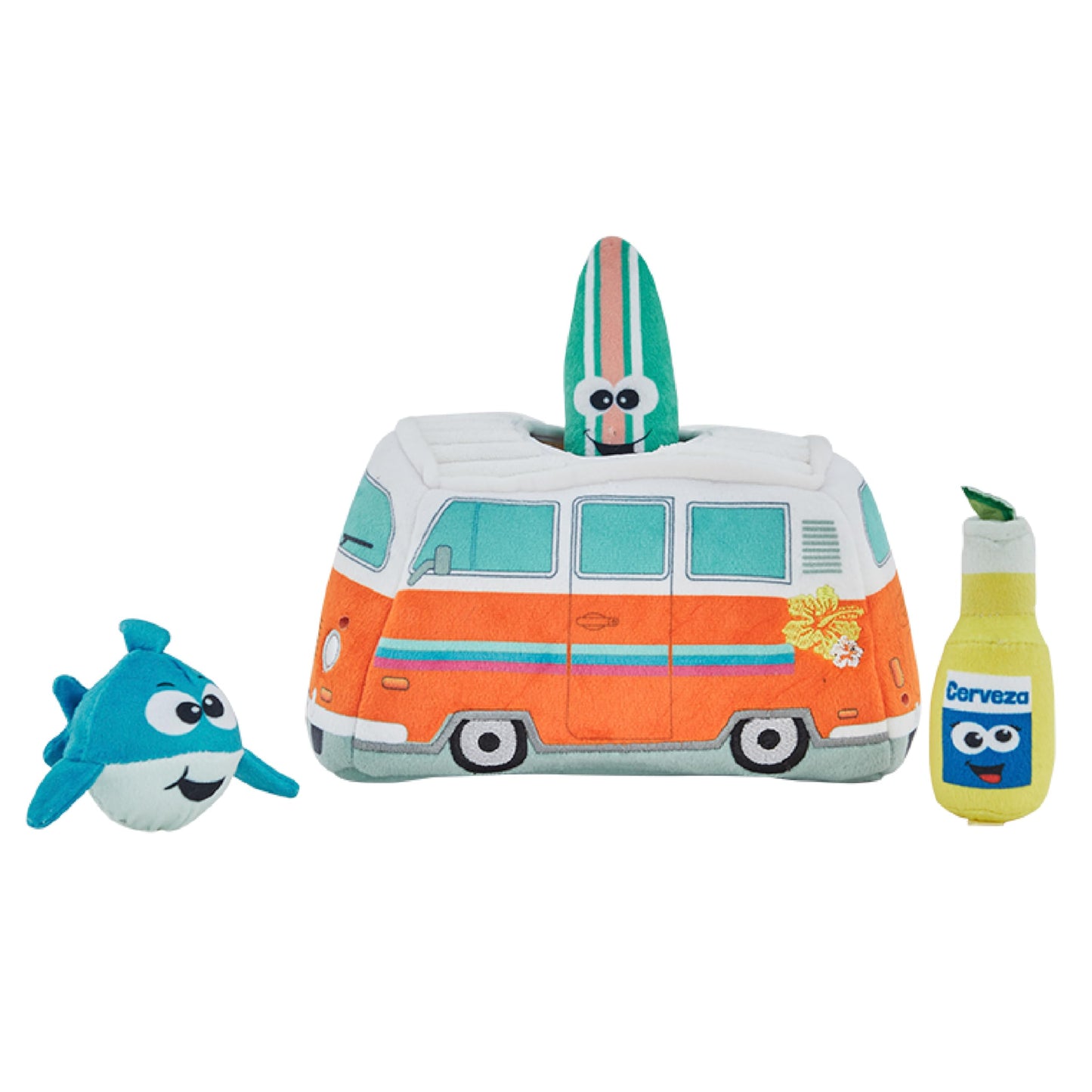 Outward Hound Hide A Surf Van Plush Dog Toy Puzzle