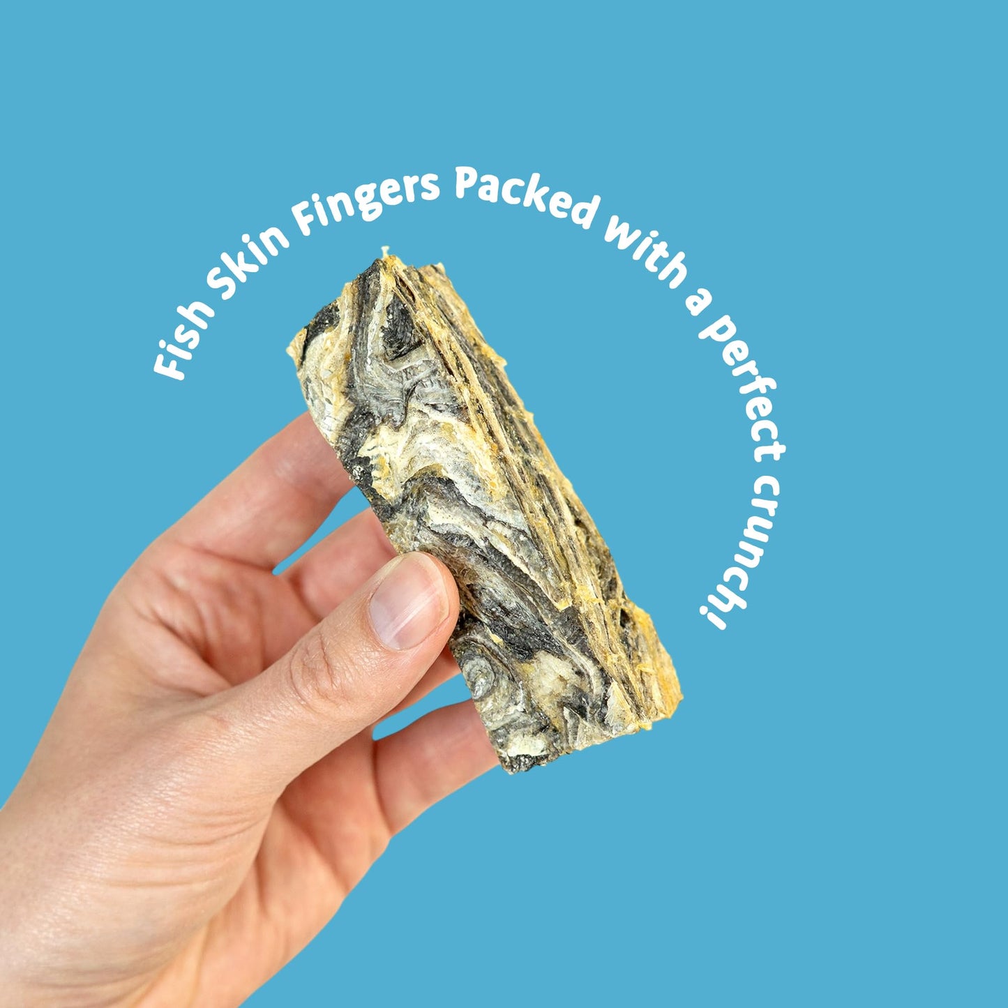 SKIPPER'S Crunchy Cod Fish Skin Finger Dog Treats - All Natural & Healthy Baked Fish Sticks, Great for Cleaning Teeth, Joints, Skin & Coat Health, Rich in Omega 3 | (7.05 Oz)