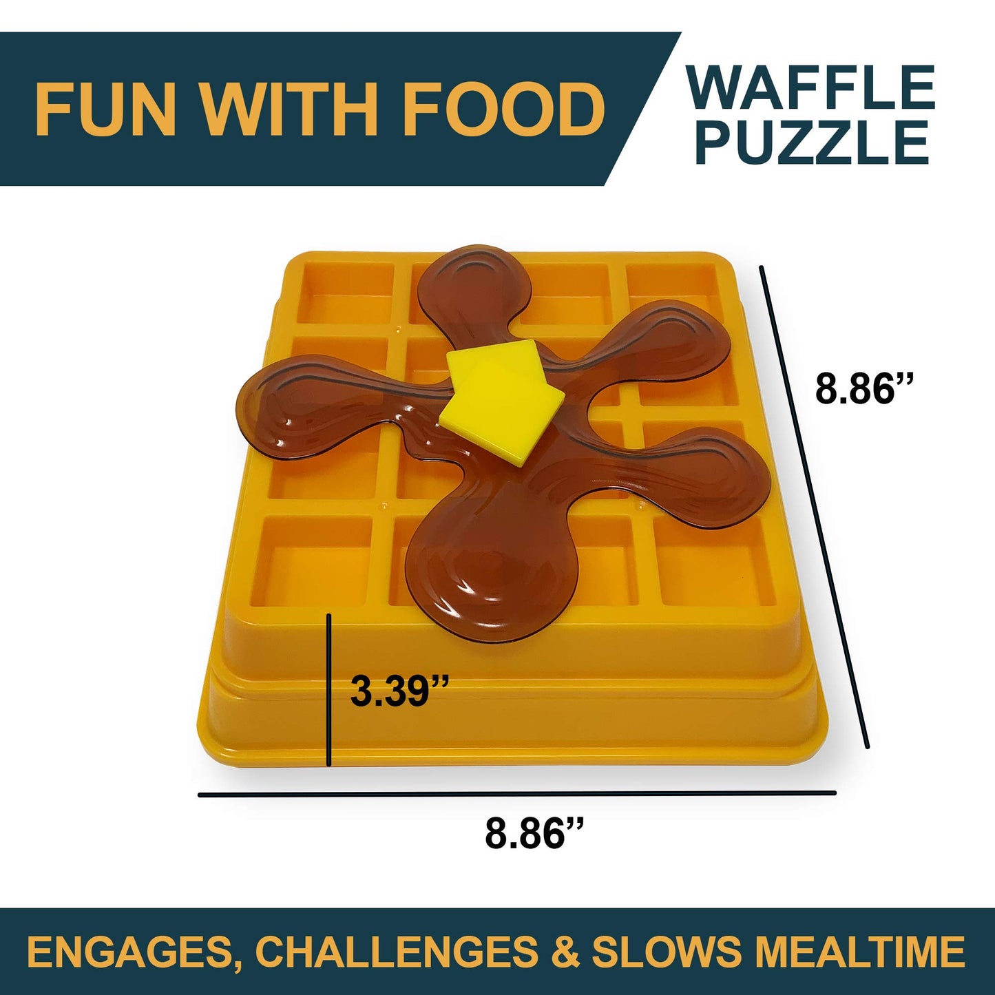 Our Pets Waffle Interactive Puzzle Game Dog Toys (Dog Puzzle Toy-Great Alternative to Snuffle Mat for Dogs and Slow Feeder Bowls) Cat Puzzles & Interactive Toys for Treats