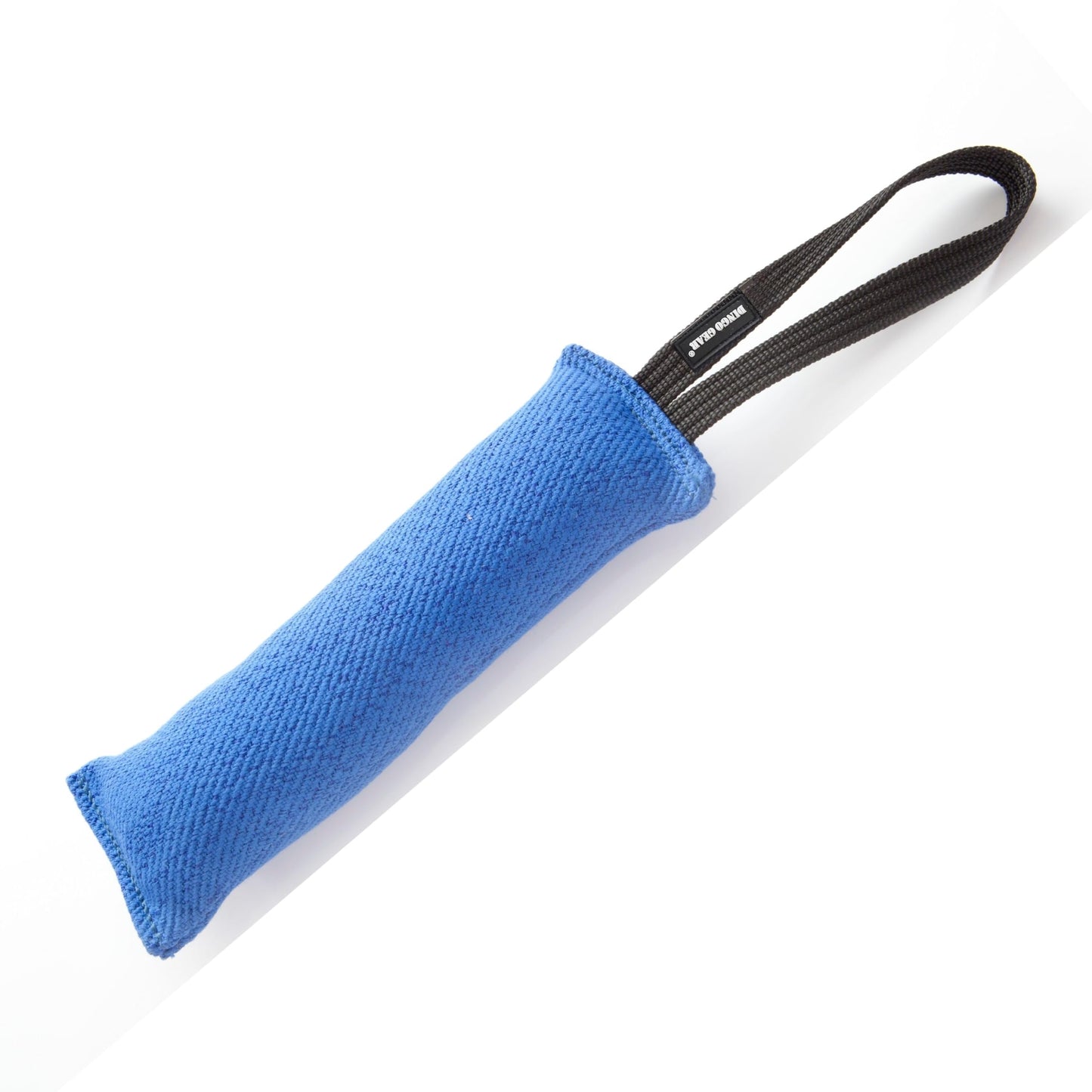 Dingo Gear French Linen tug Toy for Dog, Bumper Toy for Training, Agility, tug of war, bite Pillow for Strong Dog, 1handle 11in Blue S00061