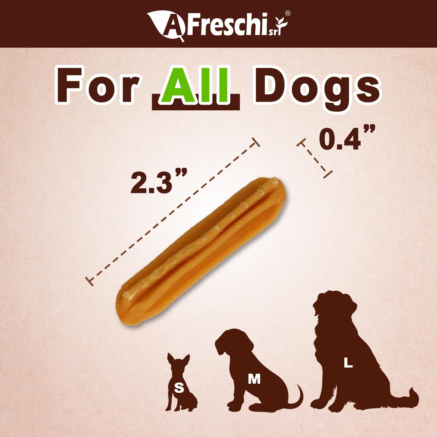 Afreschi Natural Chicken Sticks (Mini) 24 oz, All Natural, Grain-Free, High-Protein, Healthy & Easily Digestible, Soft Texture