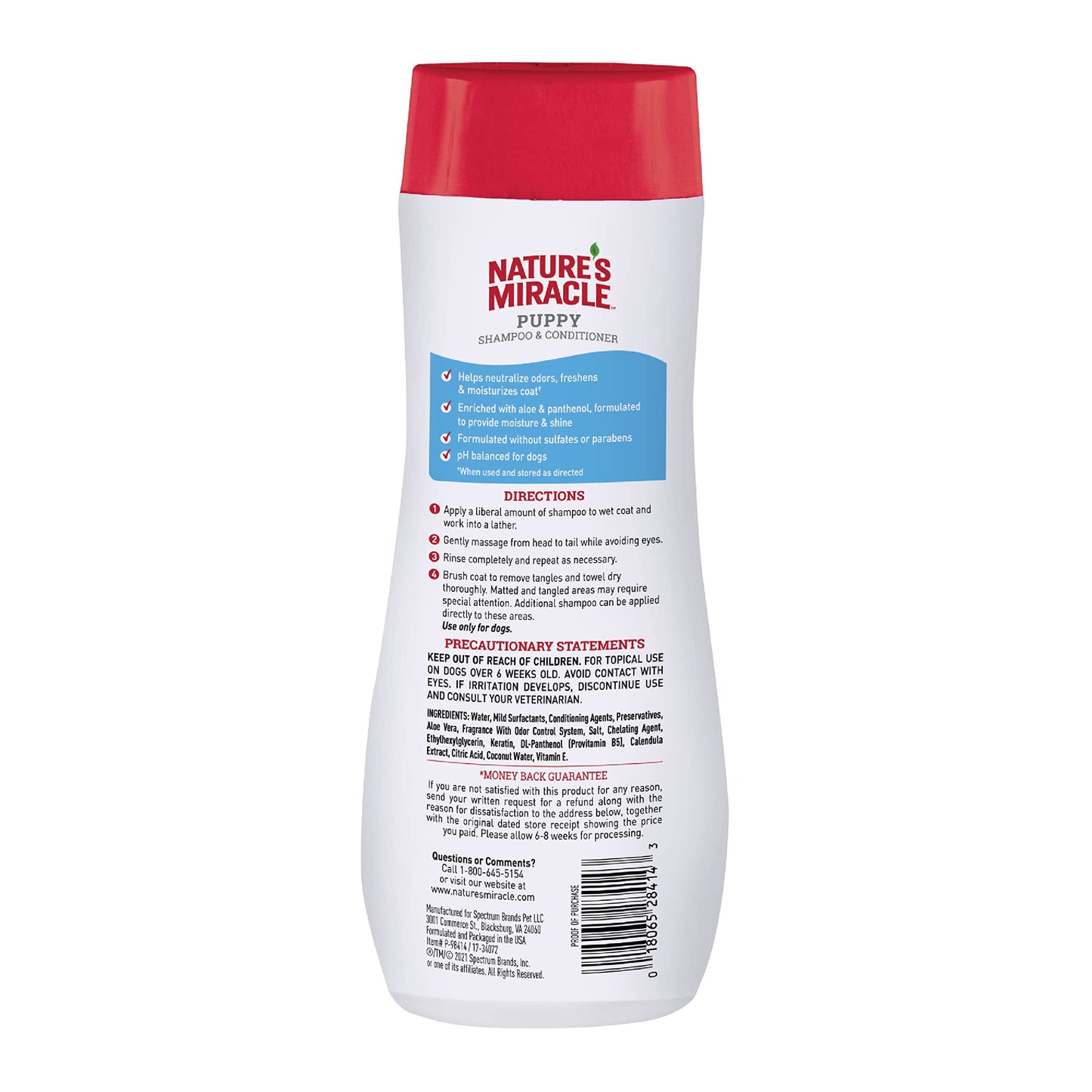 Nature's Miracle Puppy Shampoo & Conditioner, 16 Oz, Cotton Breeze Scent