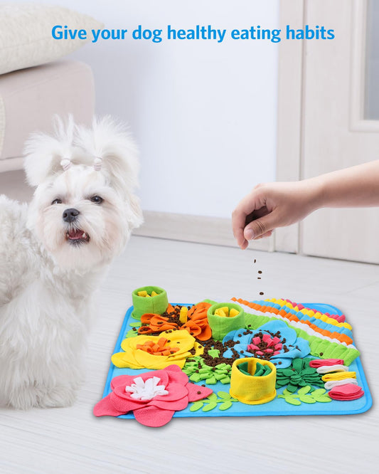 AMIR Snuffle Mat for Dogs, Sniff Mat Slow Feeding, Encourages Natural Foraging Skills, Slow Eating, Help Stress Relief and Training, Large Snuffle Mat, Dog Puzzle Toys, 20 inch