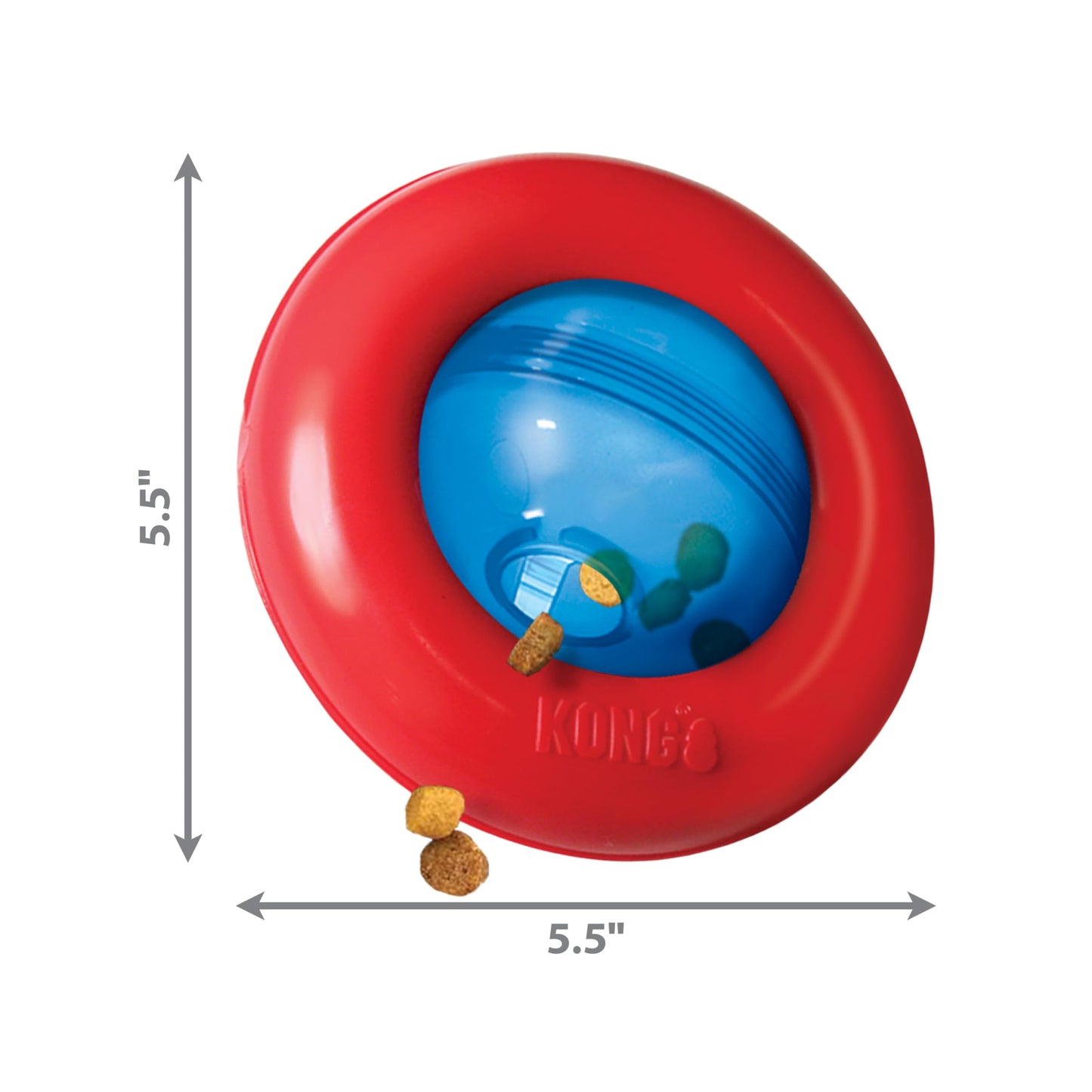 KONG Gyro - Interactive Dog Toy for Treat Dispensing - Dog Slow Feeder for Healthy Eating - for Small Dogs
