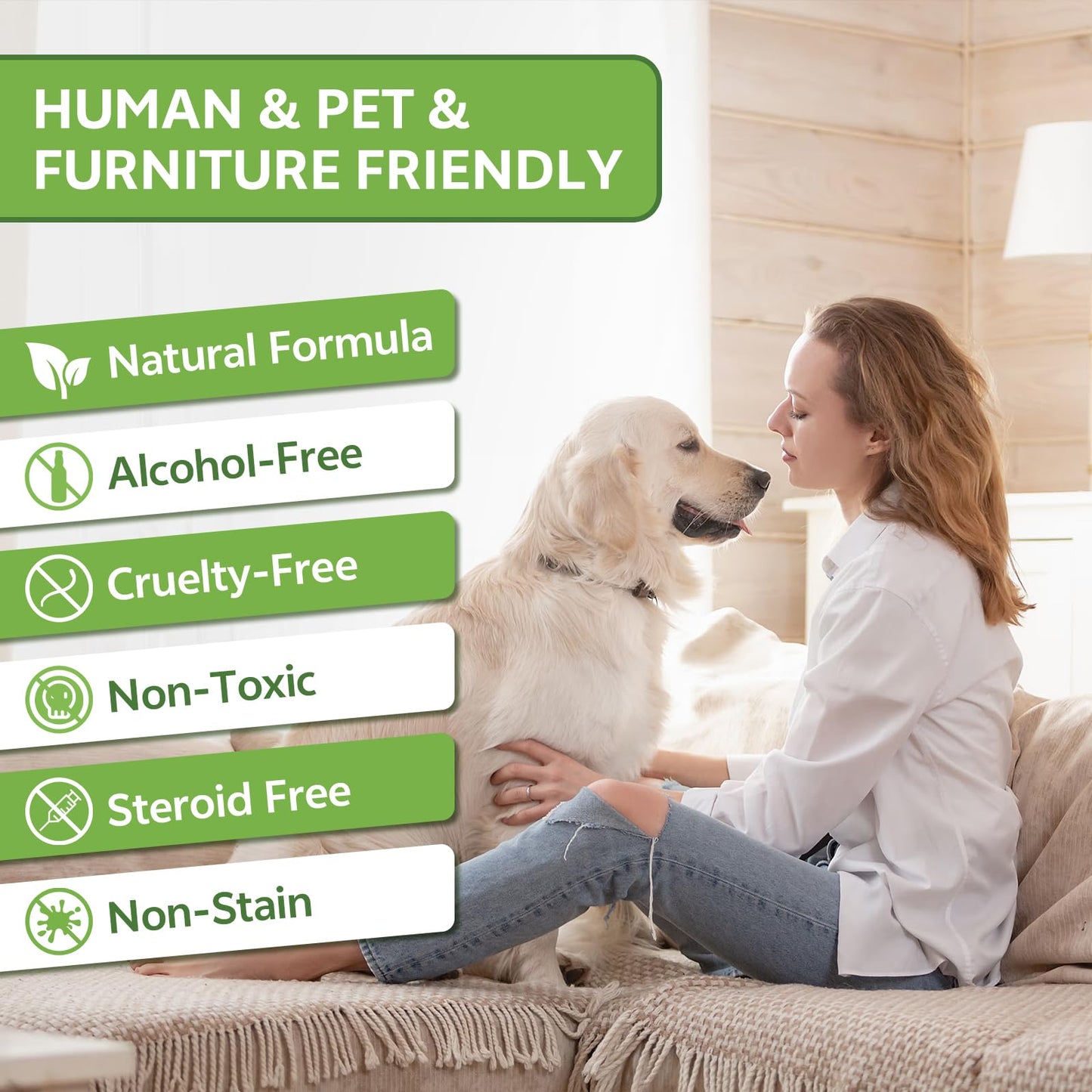 puyrzoe 200ML Dog No Chew Spray & 120ML Pet Itch Relief Hot Spot Spray, Anti Itch and Allergy Relief & Prevent Chewing Furniture, Indoor Outdoor, Training & Behavior Aids, No Alcohol & Trace