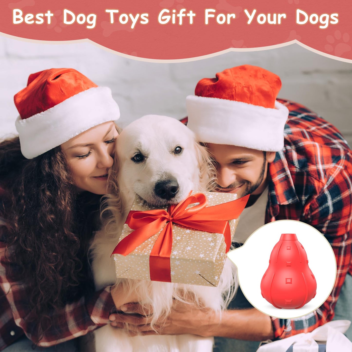 NOUGAT Dog Toy for Aggressive Chewers - Dog Chew Treat Toys Natural Rubber - Interactive Dog Toy for Small Medium Large Milk Flavor