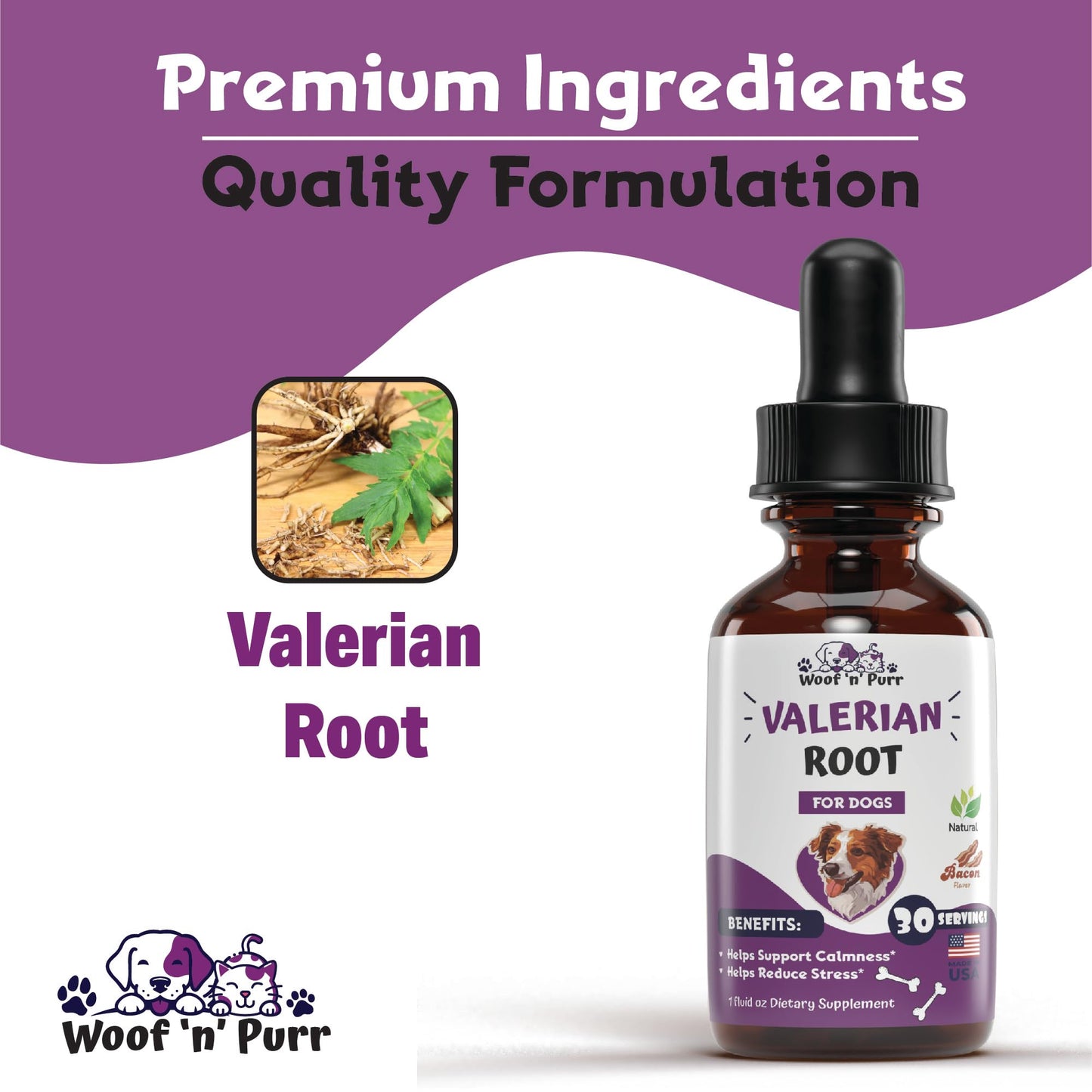 Valerian Root for Dogs - Valerian for Dogs - Helps to Calm & Relax, and Much More - Dog Anxiety Relief - Dog Calming - Dog Sleep Aid - Sleep Aid for Dogs - Dog Calming Supplement - 1 fl oz