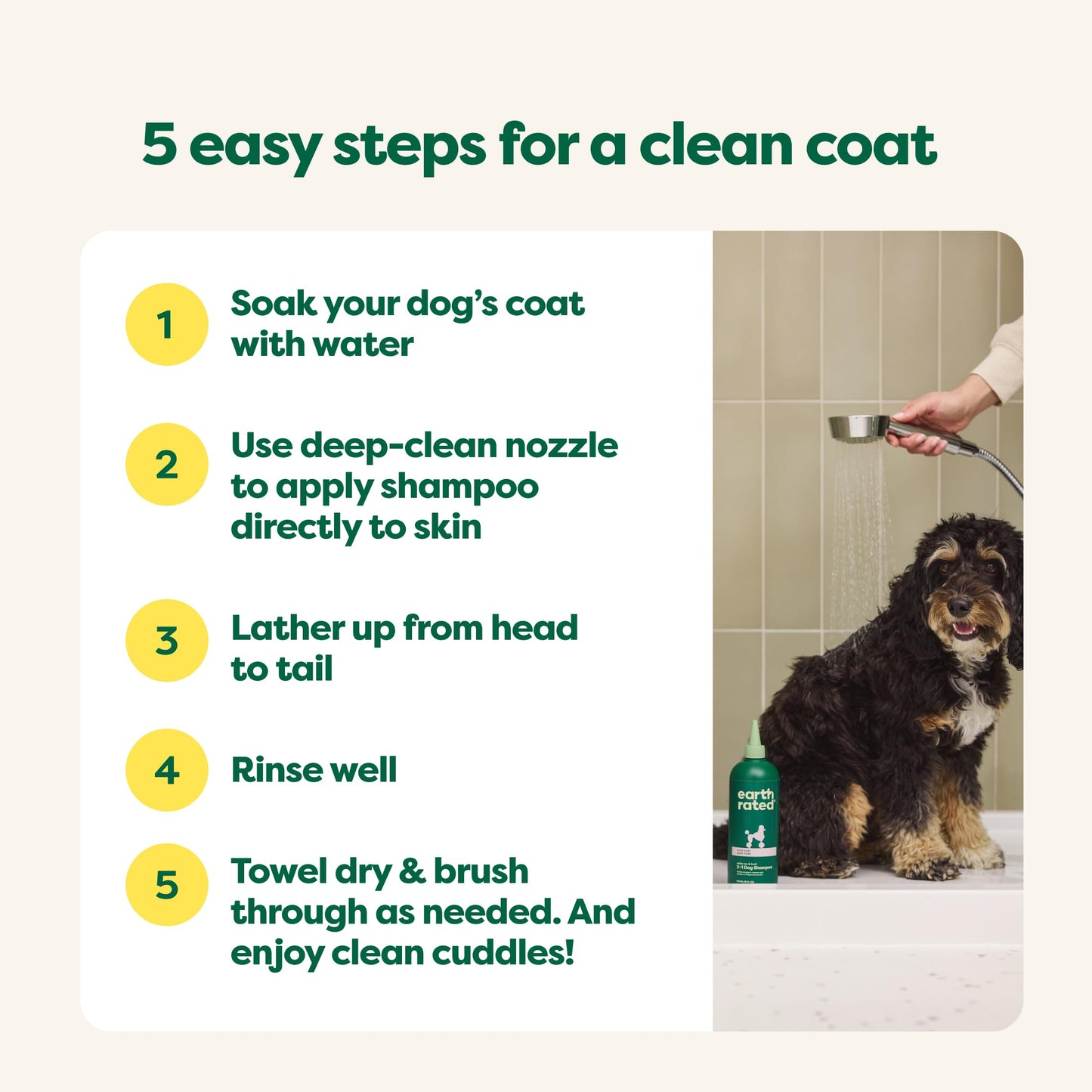 Earth Rated Curly Coat Essentials - Dog Shampoo, Grooming Wipes, Refresh Mist & Ear Wipes
