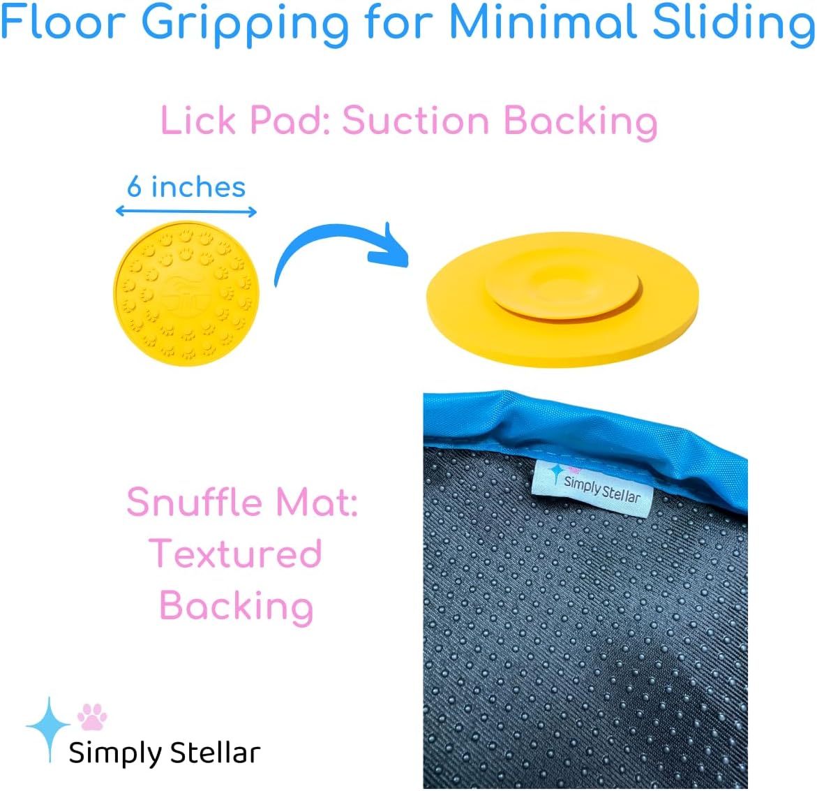 Simply Stellar Snuffle Mat for Dogs, Lick Mat for Dogs, 2 in 1 Dog Sniffing Mat and Lick Mat Combo, Pet Enrichment Toy Puzzle, Slow Feeder, Portable, Non-Slip