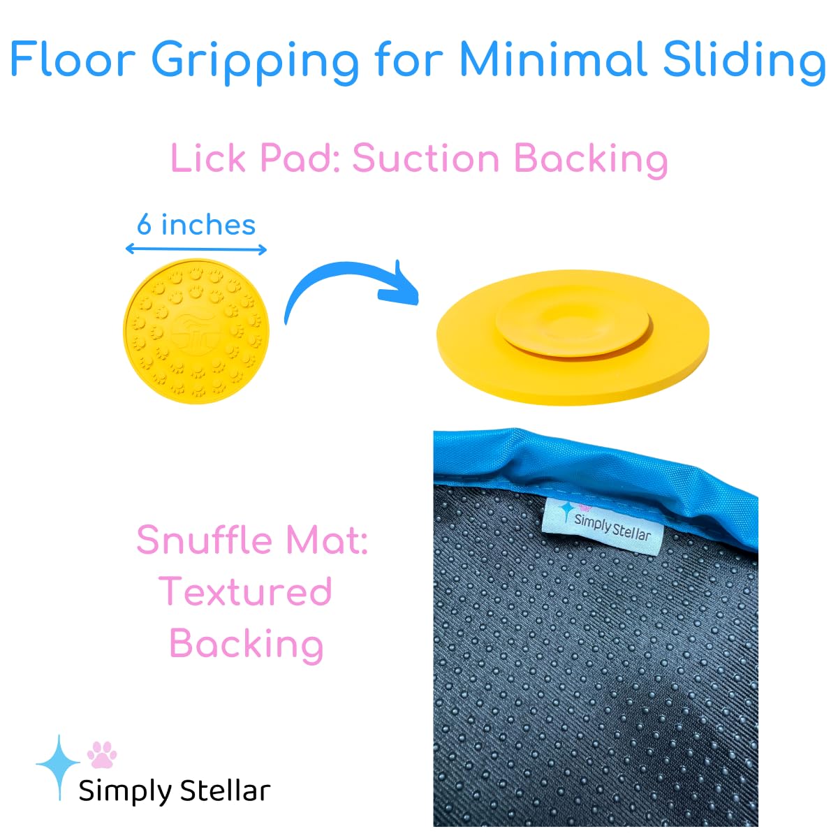 Simply Stellar Snuffle Mat for Dogs, Lick Mat for Dogs, 2 in 1 Dog Sniffing Mat and Lick Mat Combo, Pet Enrichment Toy Puzzle, Slow Feeder, Portable, Non-Slip