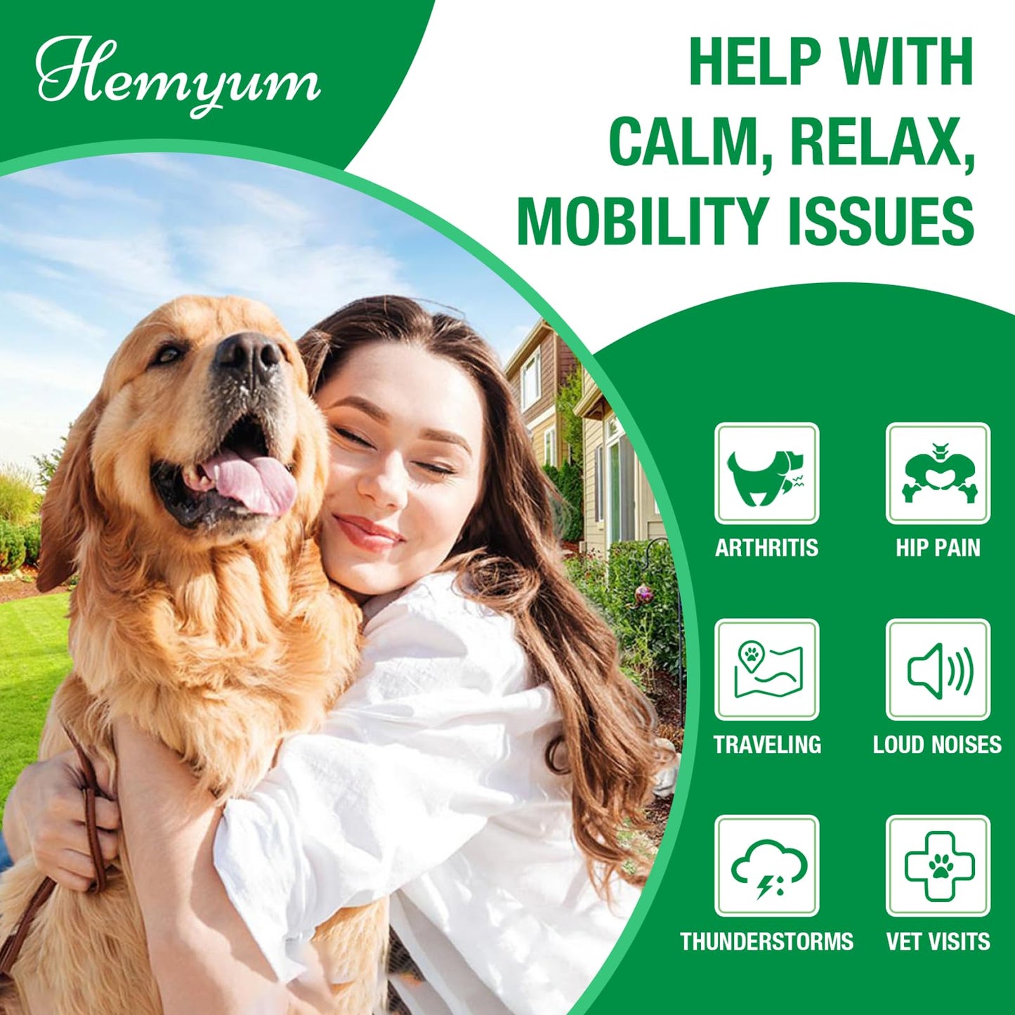 Pet Hemp Oil for Dogs Cats - Organic Hemp Extract Calming Drops, Helps Anxiety Stress Relax, Hip Joint Pain Relief Sleep Aid, Rich in Omega 3 6 9 Vitamin E