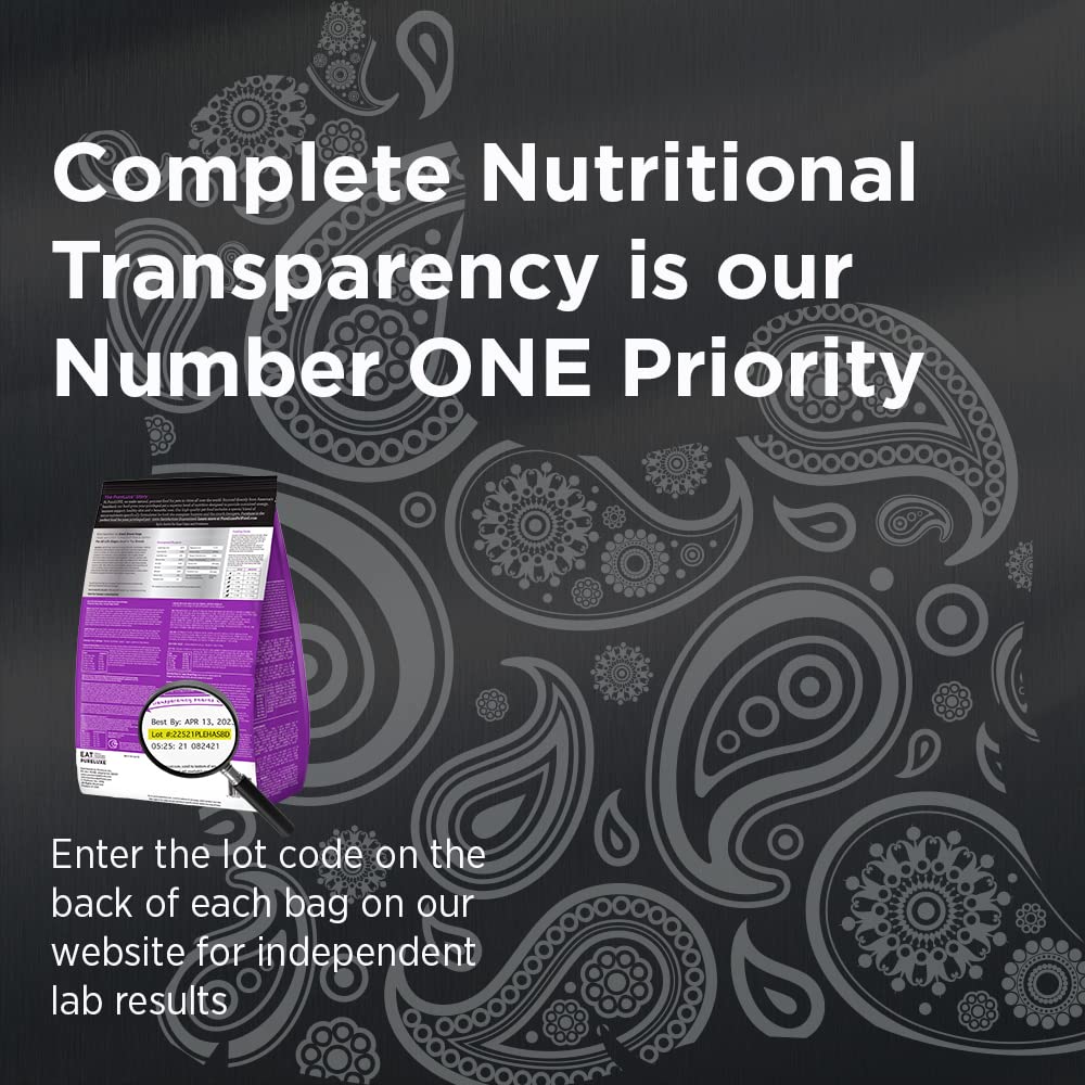 PURELUXE Grain and Gluten Free Dog Food, Turkey, Split Peas, and Salmon Elite Nutrition, for Small Breed Dogs at All Life Stages, Made in The USA, 4lbs