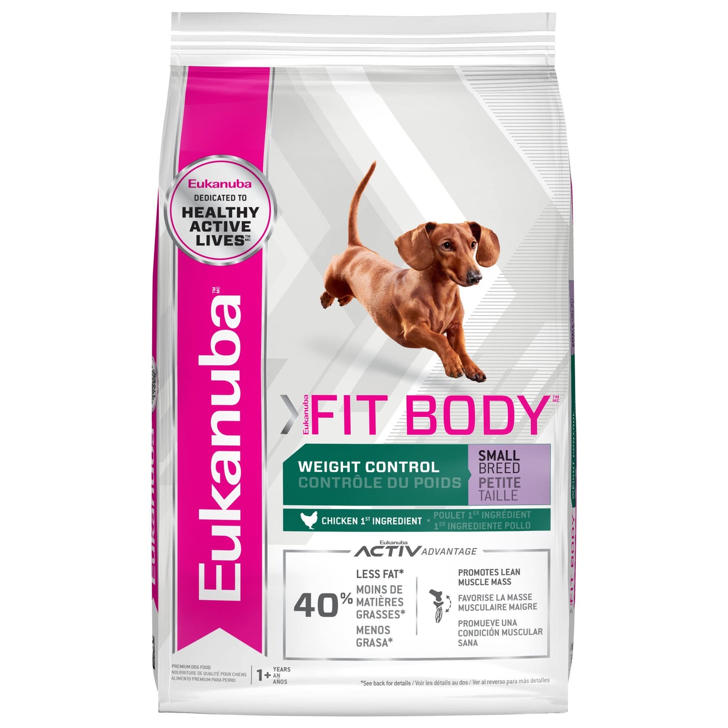 Eukanuba Fit Body Weight Control Small Breed Dry Dog Food, 15 lb