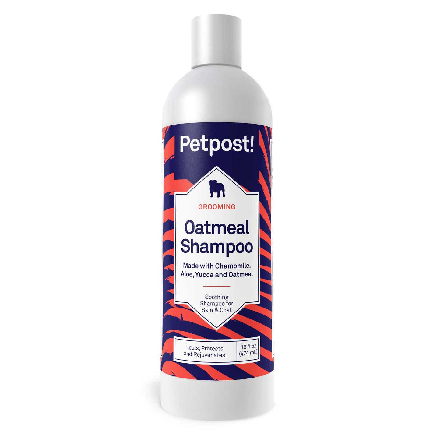 Petpost | Oatmeal & Chamomile Dog Shampoo. Soothes Dry, Sensitive Skin, Moisturizes & Softens Coat with Aloe & Yucca. 16 oz