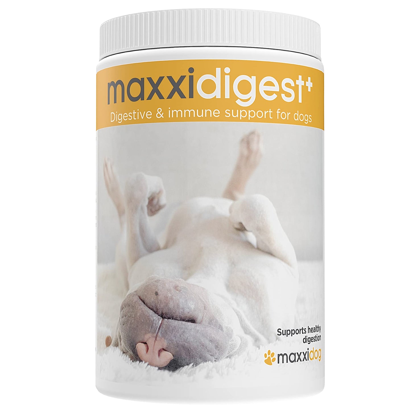 maxxipaws maxxidigest+ Prebiotic & Probiotic for Dogs 13.2oz | Dog Probiotic Powder with Advanced Digestive Enzymes for Gut Health & Immunity | Supports Digestion, Food Sensitivities & Itchy Skin