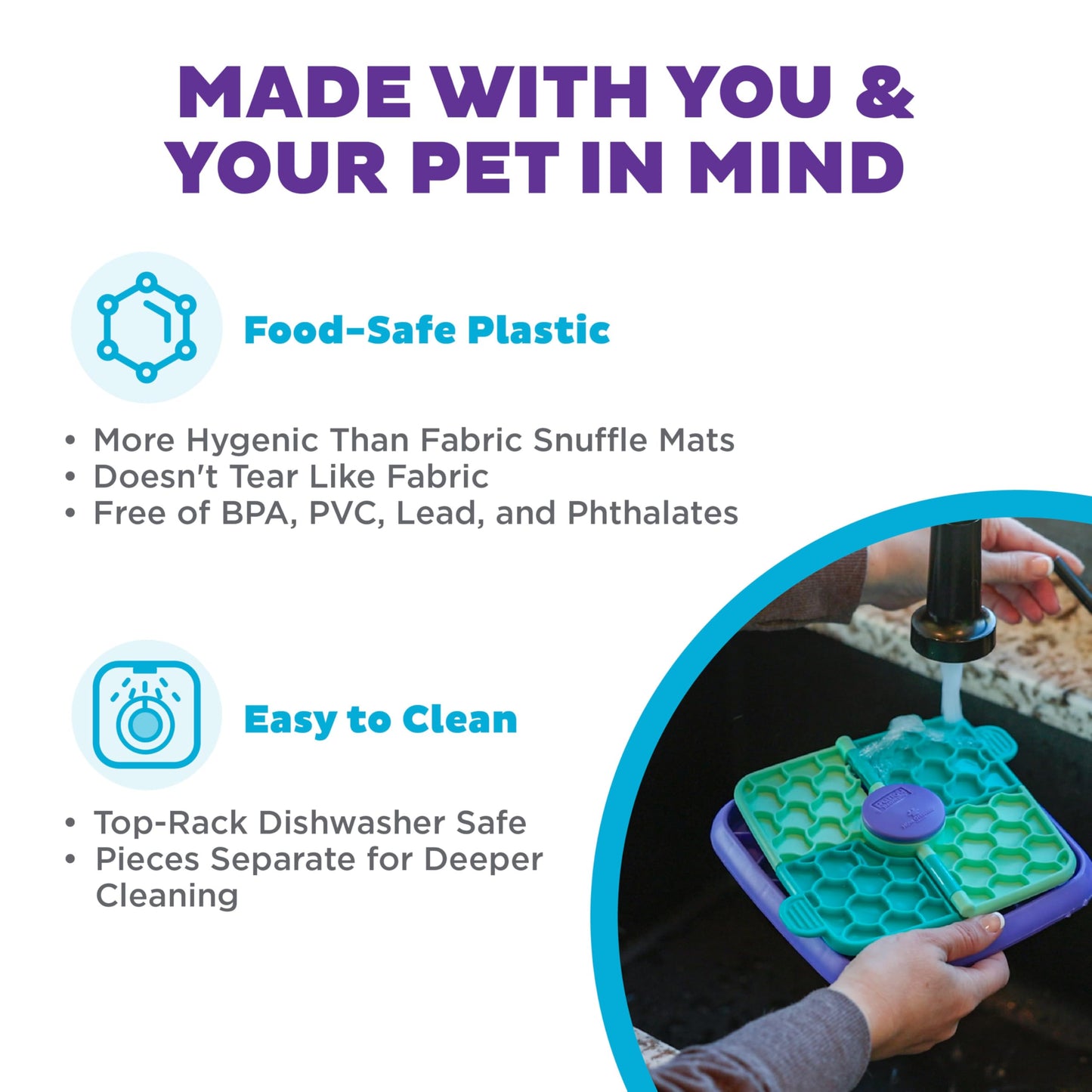 Outward Hound by Nina Ottosson Lick N’ Flip 3-in-1 Interactive Dog Puzzle Toy, Lick Mat & Slow Feeder – Calming Enrichment Feeder for Small & Medium Dogs, Holds 1 Cup of Wet of Dry Food