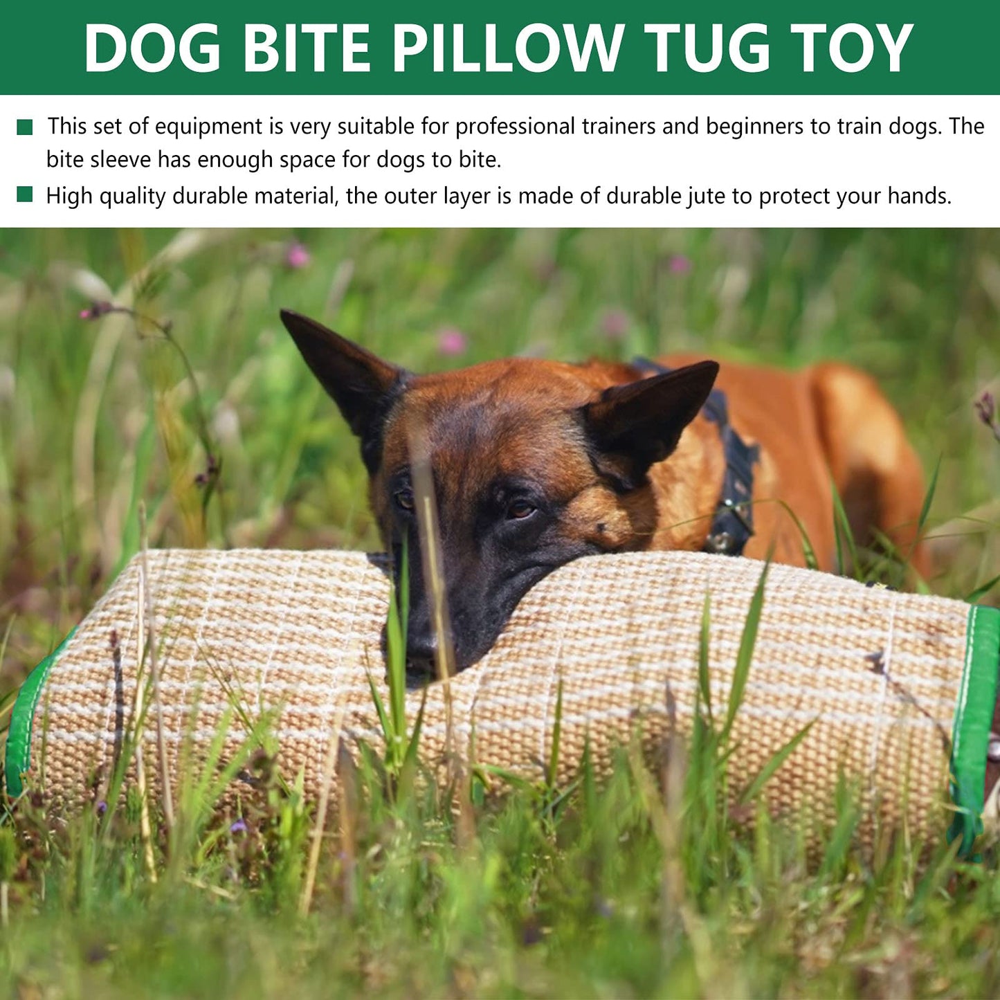 Dog Bite Training Set - Dog Bite Sleeve Training Protection Arm, Dog Bite Pillow Tug Toy, Dog Training Stick, Professional Training Equipment for K9, IPO, Schutzhund Puppy Training