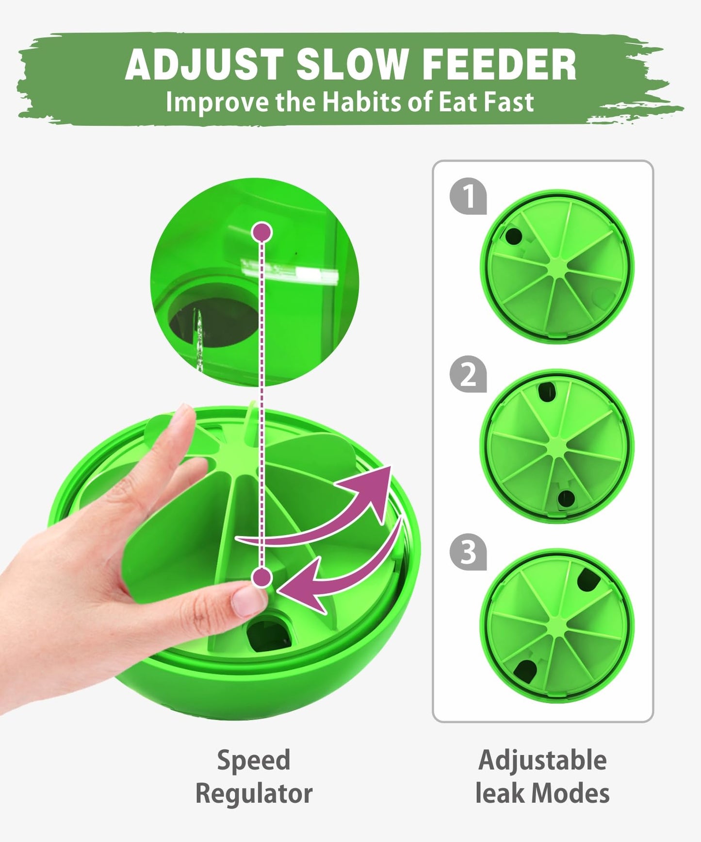 WELIKEIT Interactive Dog Treat Toy, Mental Stimulation and Enrichment, Green