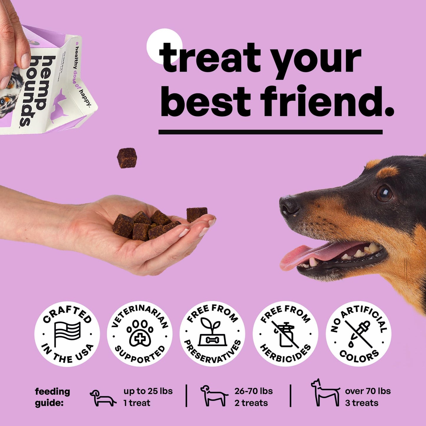 Hemp Hounds Melatonin Free Calming Chews for Dogs - Fireworks Stress - Dog Calming Treats for Anxiety Relief - 90 Count - Dog Separation Anxiety Treats - Beef Liver Flavor - Adaptogens - 11.9 oz