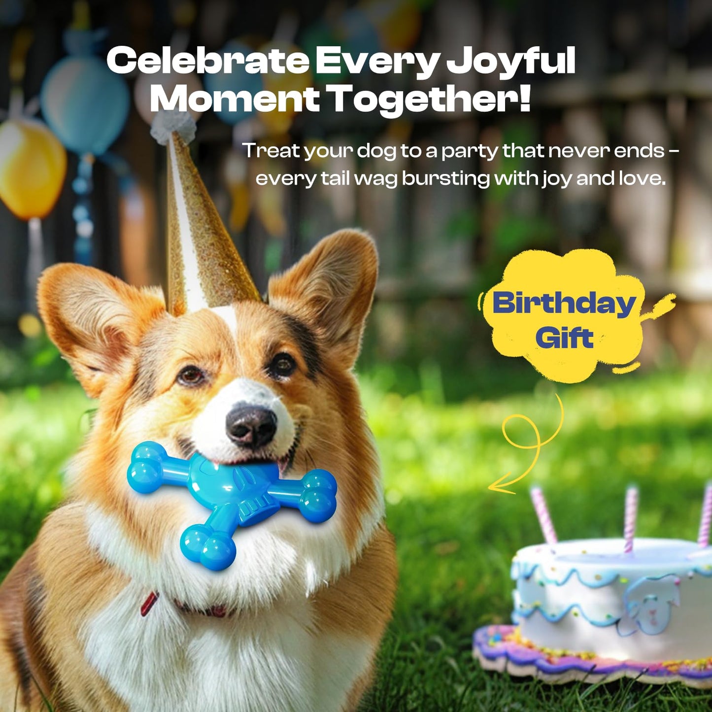 BLESQU Dog Chew Toys for Aggressive Chewers