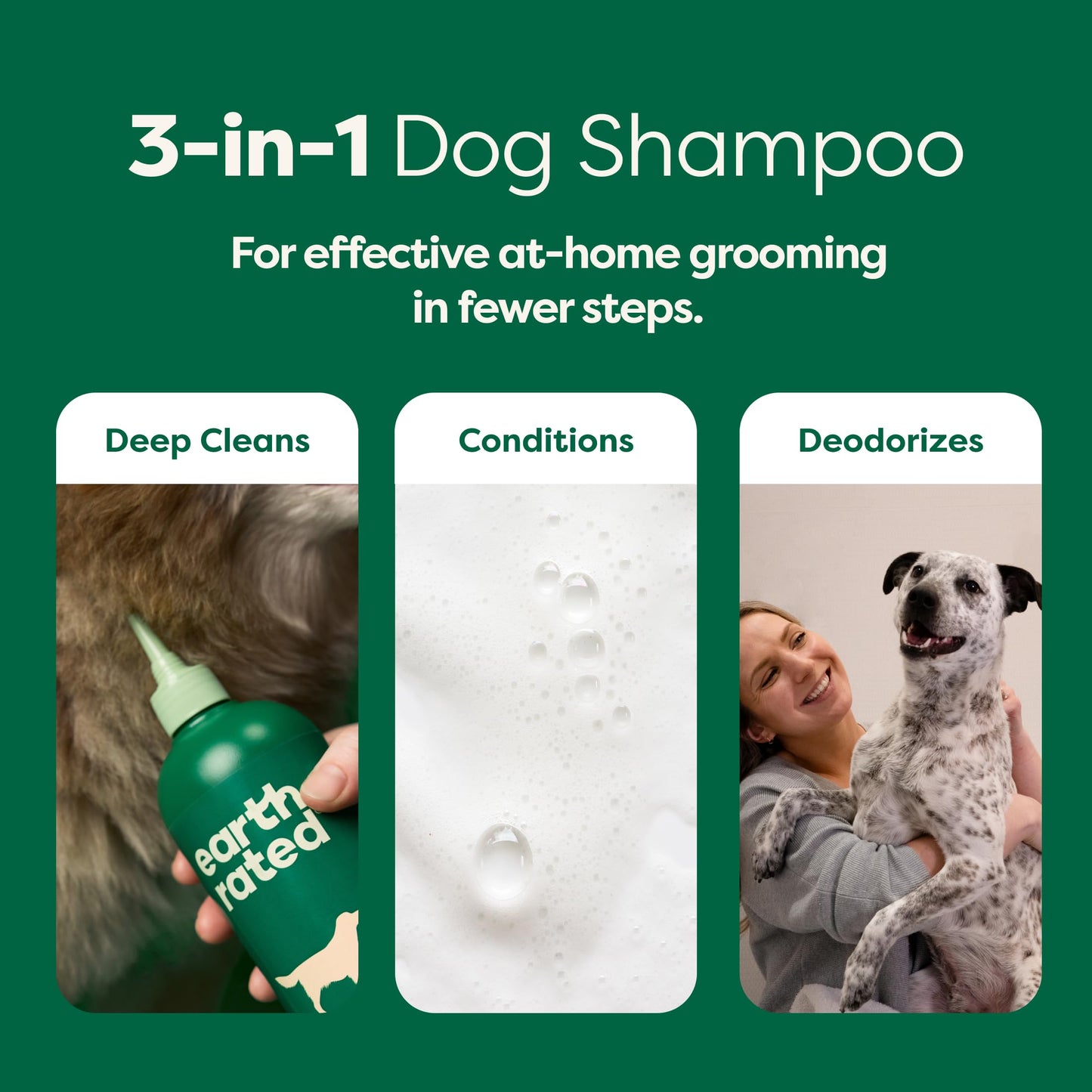 Earth Rated Double Coat Essentials - Dog Shampoo, Grooming Wipes & Refresh Mist, Ear Wipes, Eye Wipes