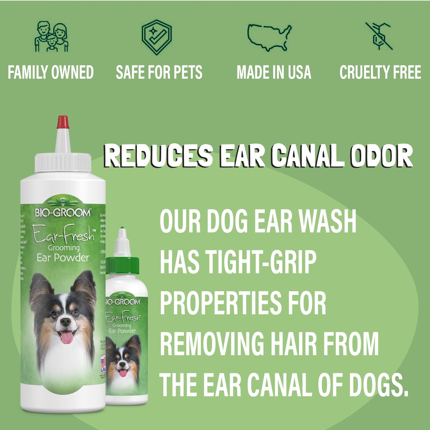 Bio-Groom Ear-Fresh Dog Grooming Ear Powder – Cat & Dog Ear Cleaner, Dog Bathing Supplies, Puppy Wash, Cruelty-Free, Made in USA, Ear Powder for Dogs – 85 g 1-Pack