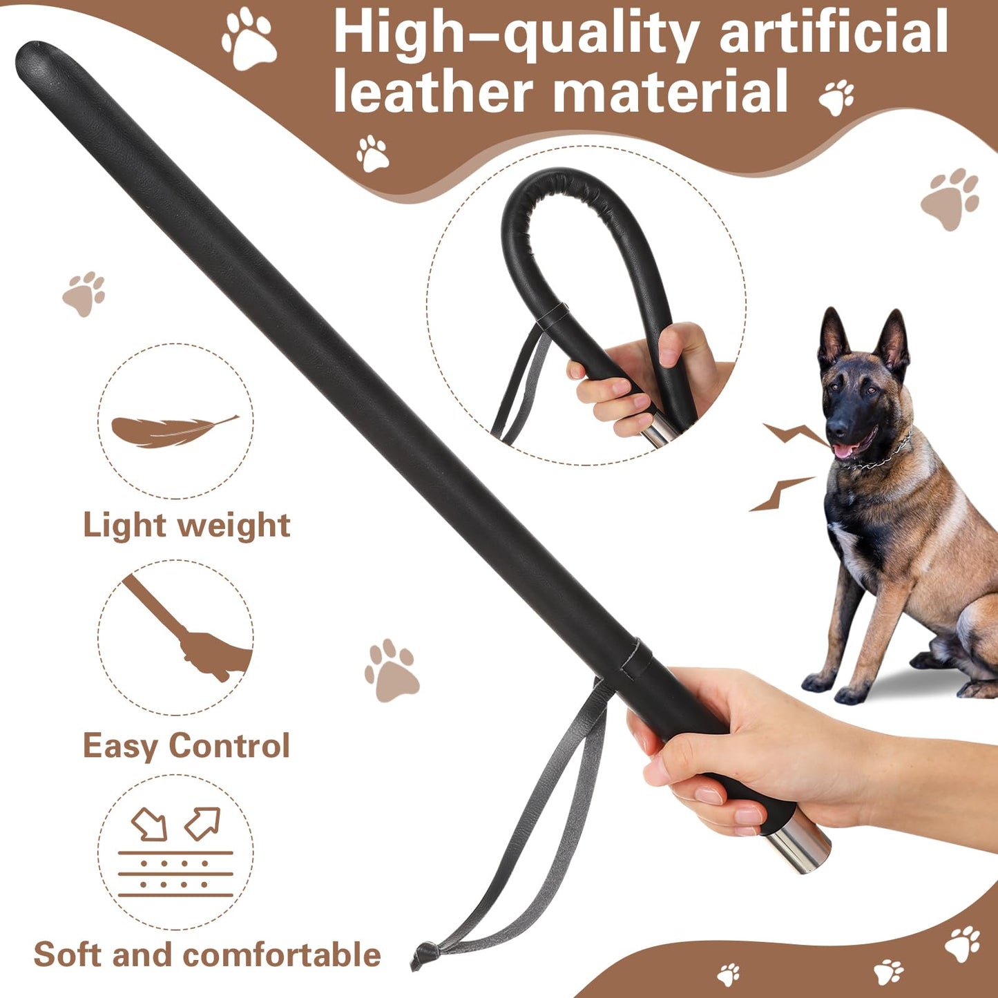 Leyndo 4 Pcs Dog Training Set Include Dog Sleeve Pillow Tug Toy Training Stick and Rubber Ball Professional Equipment for Biting Interactive Fetch K9 Puppy(Green)