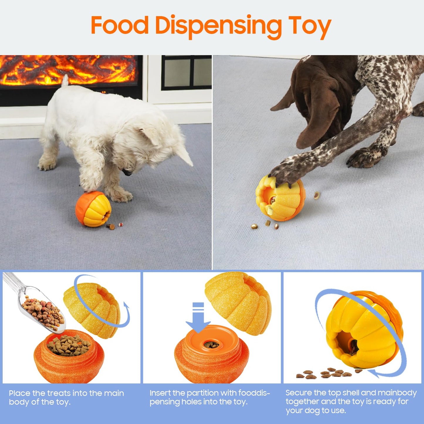 2 in 1 Frozen Treat Dog Toy,Treat Dispensing Indestructible,Chew Toys,Interactive Puzzle Toy,Pupsicles for Large,Relieve Boredom and Stimulating for Small Medium Large Dogs