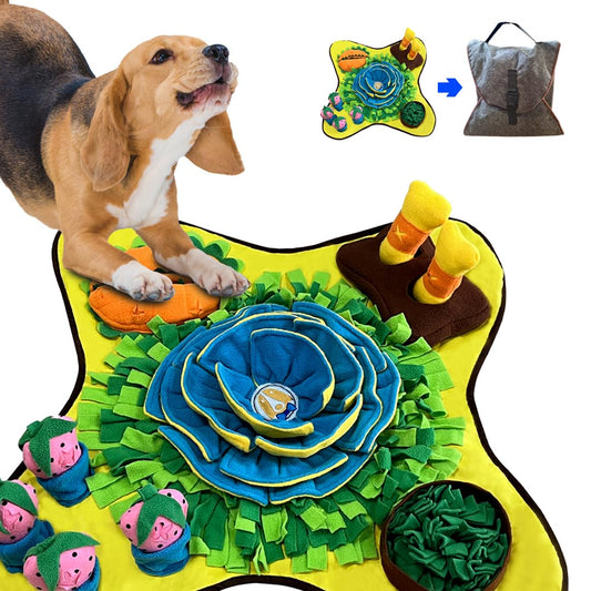 Snuffle Mat for Dogs Large Size 28.7 X 28.7 in. Tire Your Dogs Out Activity Mat for Boredom and Stimulation, Higher Entertainment Value for Large, Medium, Small Puppies