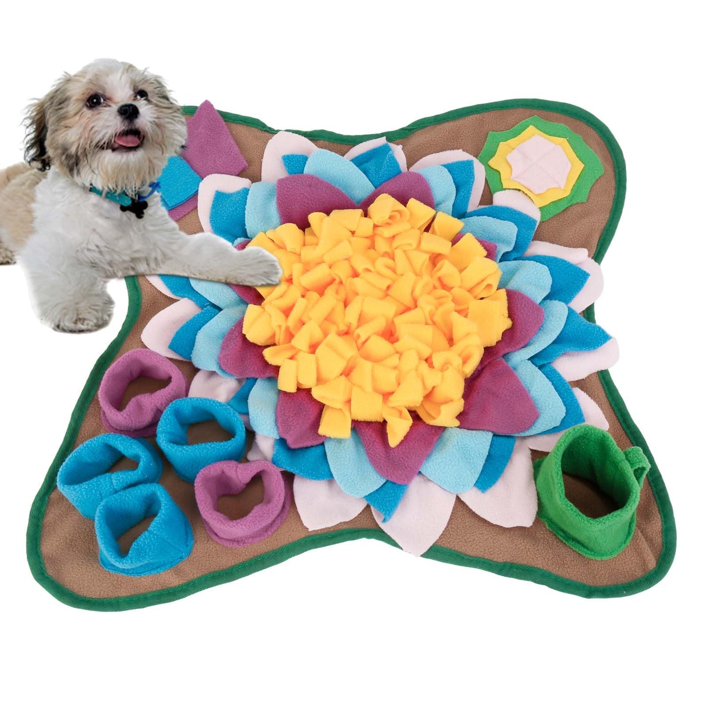 Yummy Sam Snuffle Mat for Small and Medium Dogs, 2 in 1 Portable Interactive Nose Smell Training Sniffing Pad with Puzzle Toys for Boredom Stimulating Slow Eating and Keep Busy (Grey)